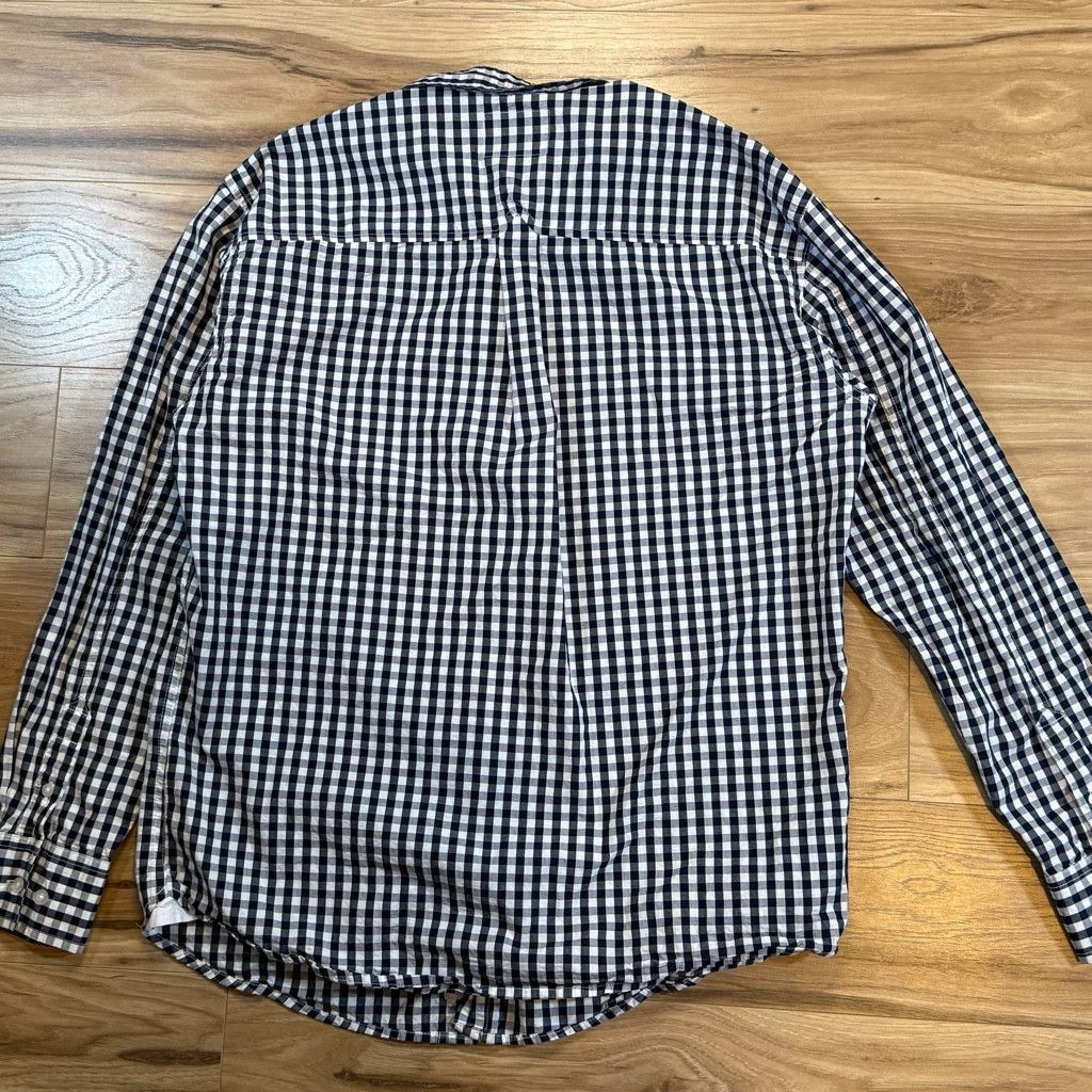 Japanese Brand Staple Men’s L Gingham Button Shirt Navy White Size US L / EU 52-54 / 3 - 2 Thumbnail