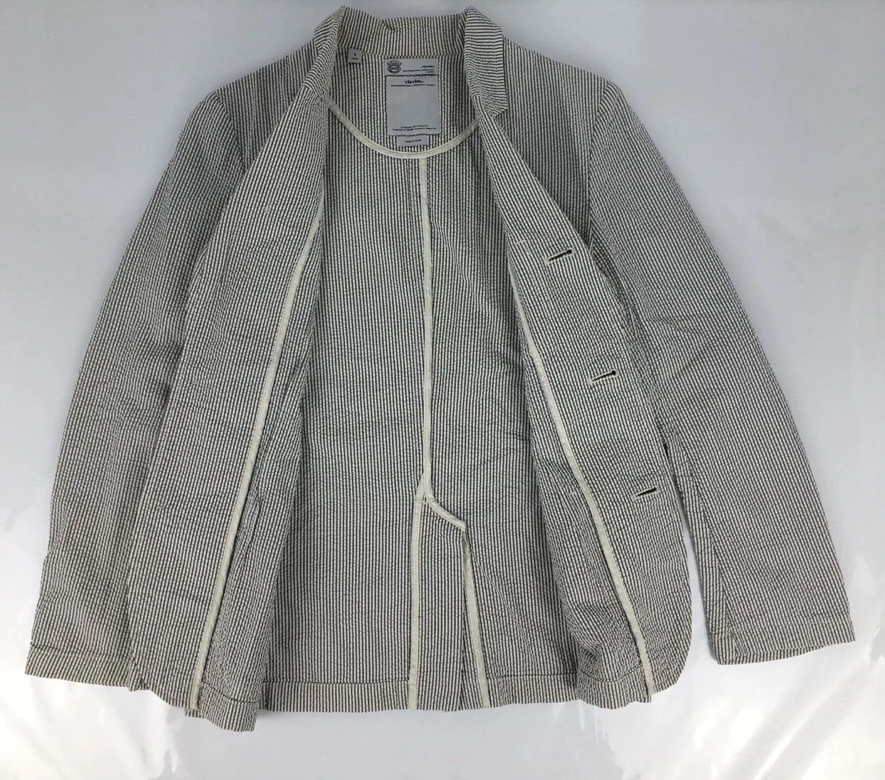 Visvim VISVIM ACADEMIA BLAZER SEERSUCKER JACKET COAT Size US M / EU 48-50 / 2 - 2 Thumbnail
