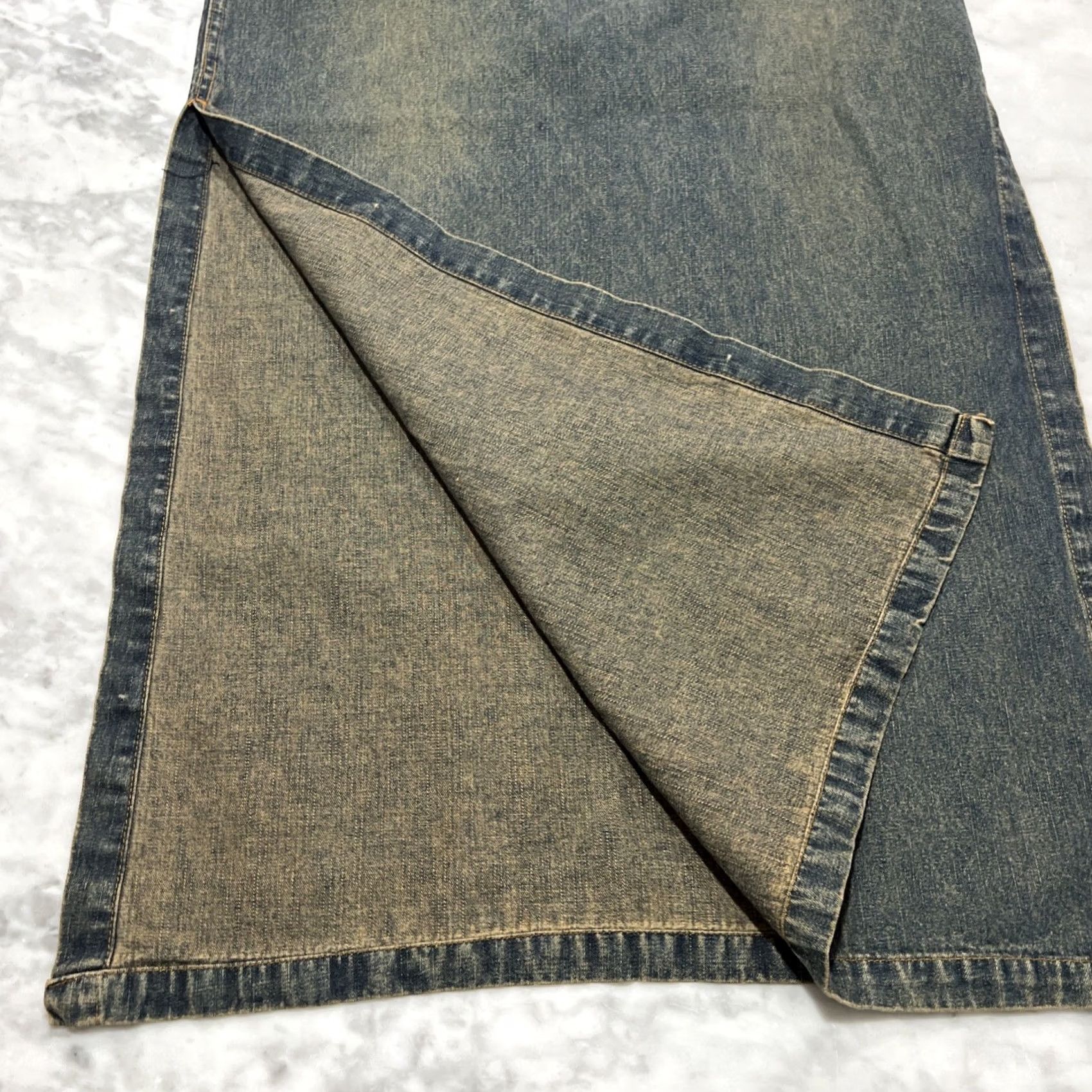 Vintage VINTAGE Newport News Jeanology Denim Long Skirt Women 8 Slits Cottage Core Western Size 30" / US 8 / IT 44 - 7 Thumbnail