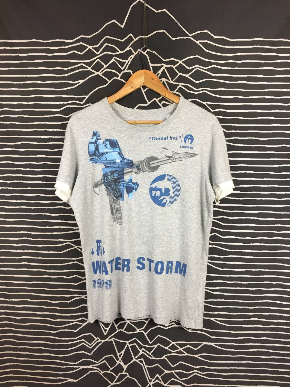 Diesel DIESEL Industrial Water Storm Acqua Jet Graphic Tee Size US M / EU 48-50 / 2 - 2 Thumbnail
