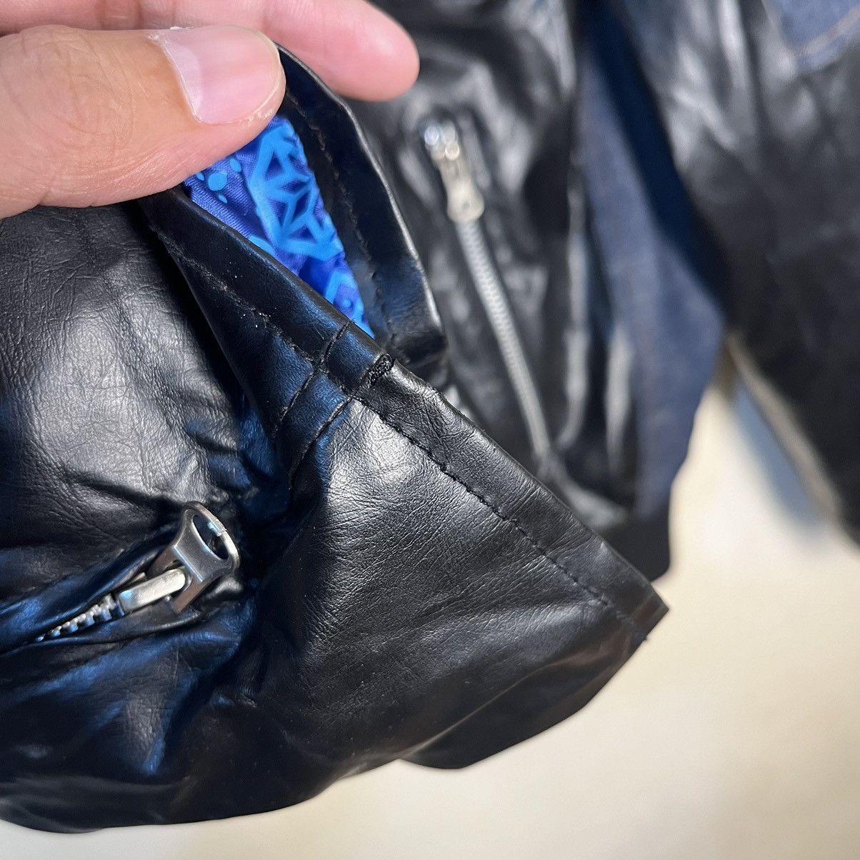 Darren Romanelli DR. ROMANELLI X CLOT X LEVI'S REWORKED LEATHER DENIM JACKET Size US M / EU 48-50 / 2 - 24 Thumbnail