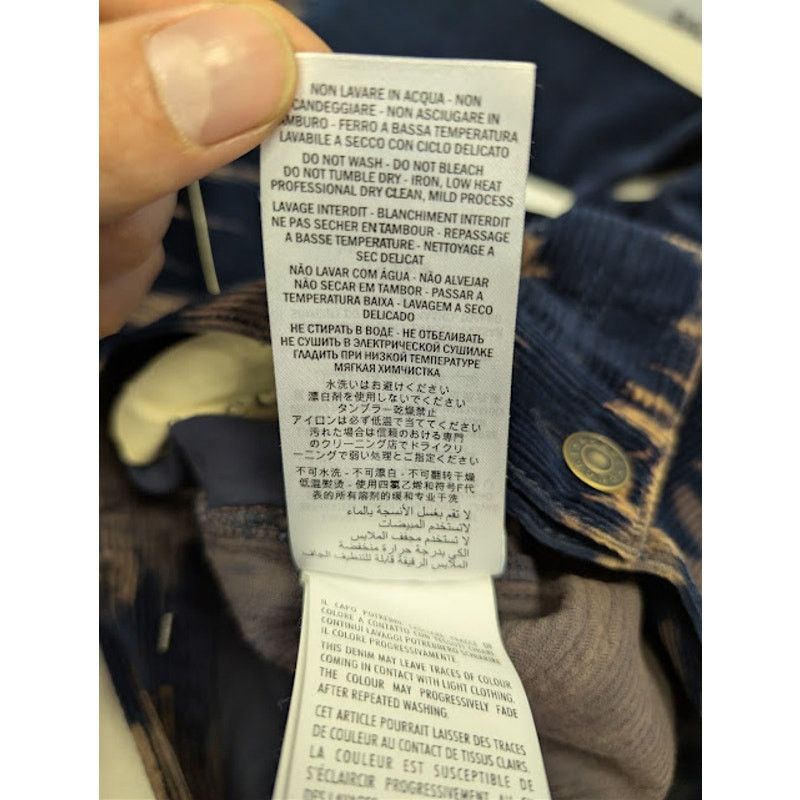 Gucci o1rshd1 Bleached Cotton Corduroy Tapered Denim Pants in Blue Size US 33 - 20 Thumbnail