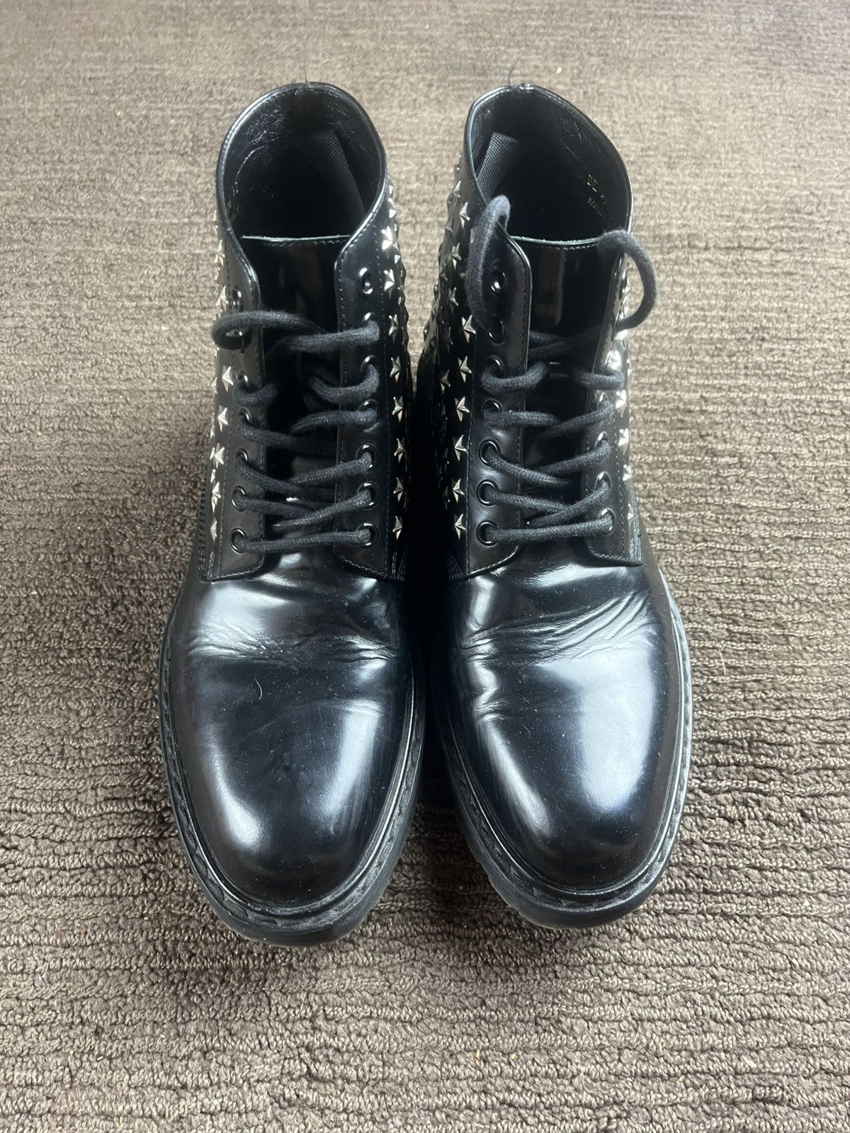 Hedi Slimane Saint laurent AW15 star stud derby boots Size US 9 / EU 42 - 4 Thumbnail