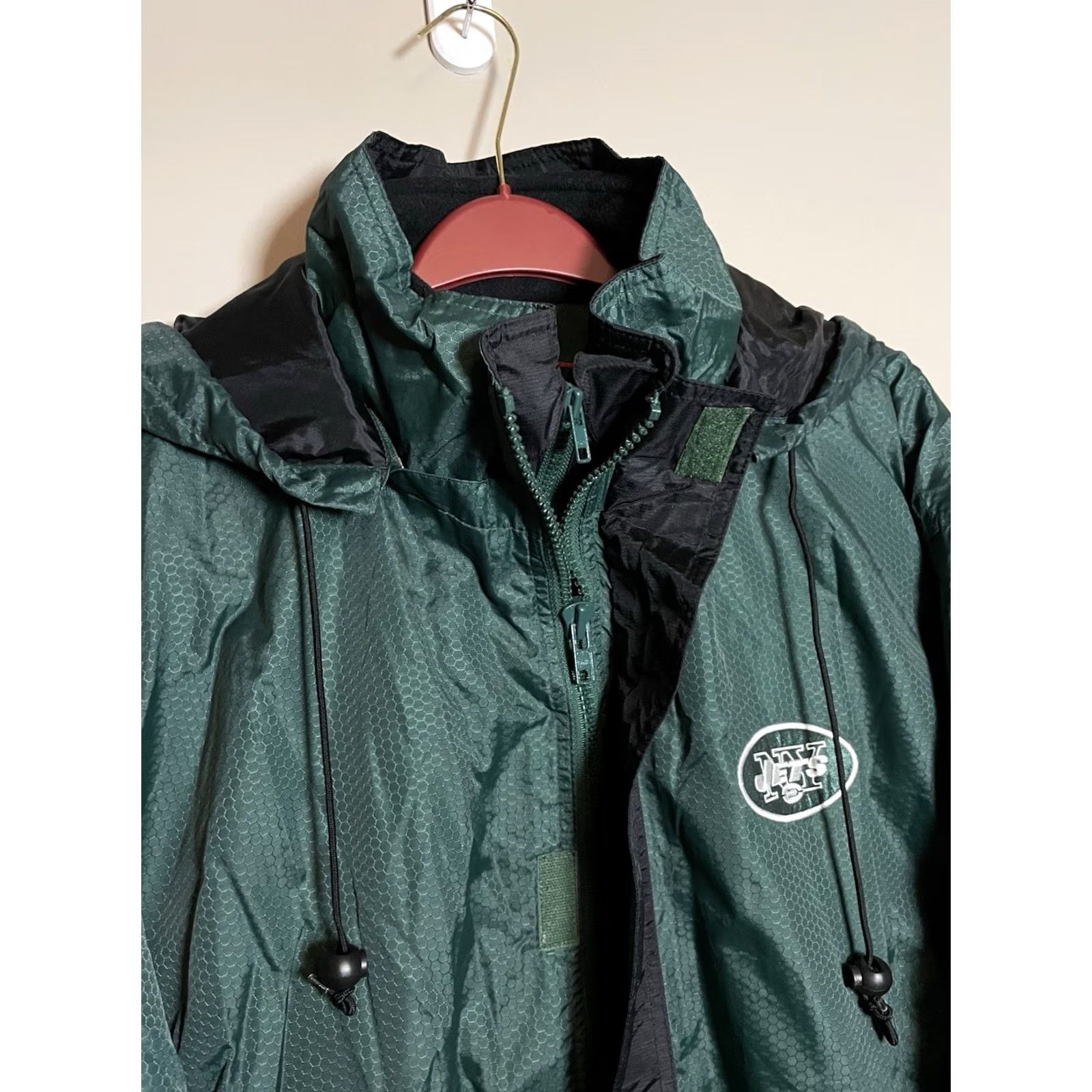 Pro Player Vintage 90s NFL New York Jets Double Jacket Puffer Fleece Lined Size L Green E564 Size US L / EU 52-54 / 3 - 3 Thumbnail