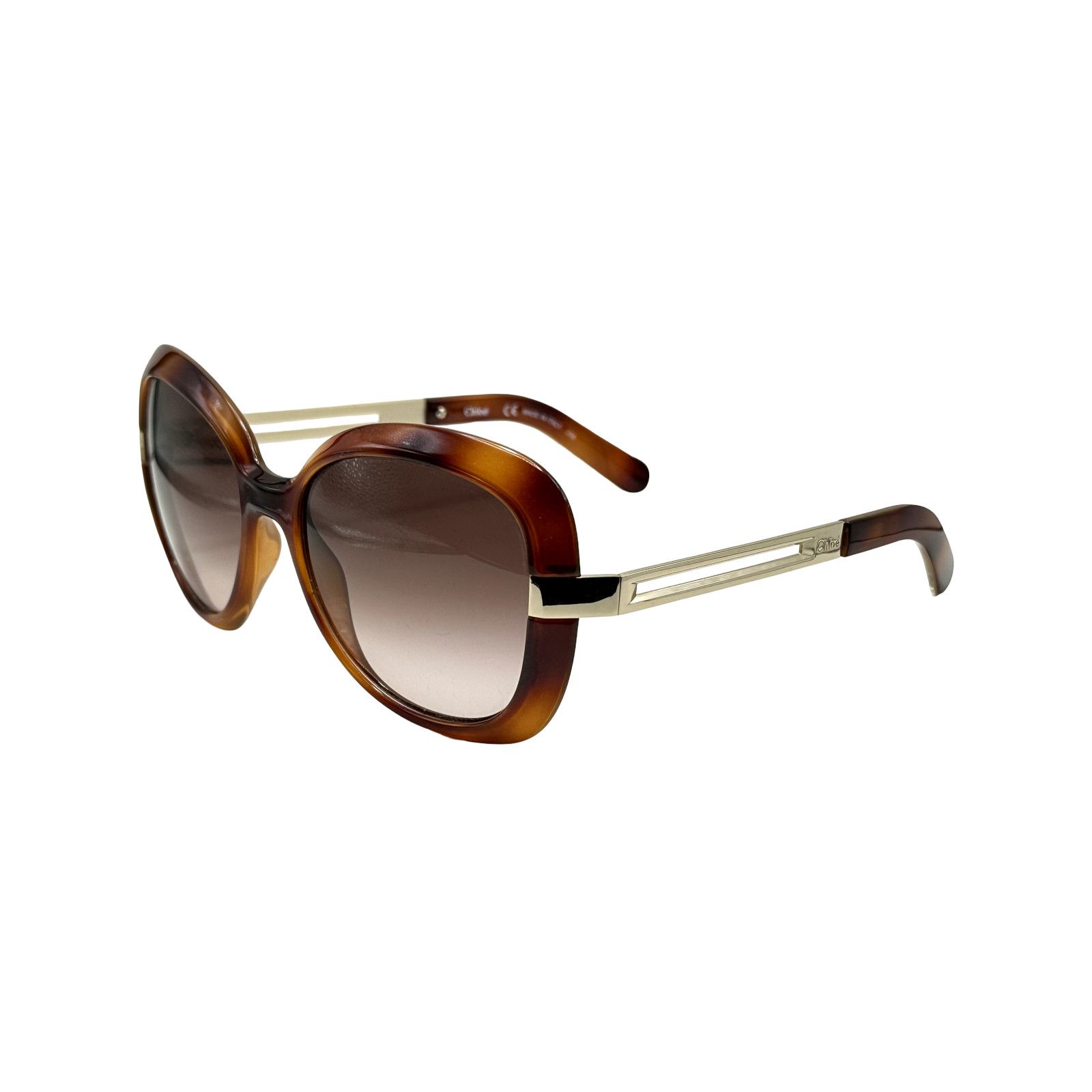 Chloe Chloe Oval Sunglasses Tortoise Shell Gradient Amber CE706S Size ONE SIZE - 2 Thumbnail