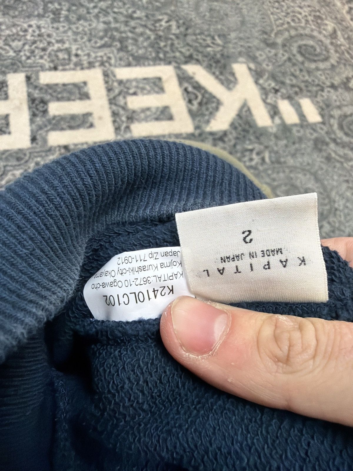 Kapital Kapital Kountry Speak Easy hooded sweatshirt navy pink Size US M / EU 48-50 / 2 - 5 Thumbnail