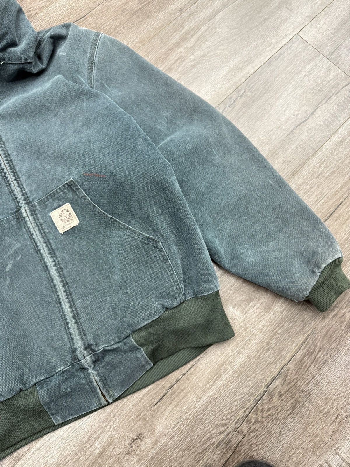 Carhartt Vintage Carhartt Canvas Faded Hooded Jacket Size US L / EU 52-54 / 3 - 2 Thumbnail