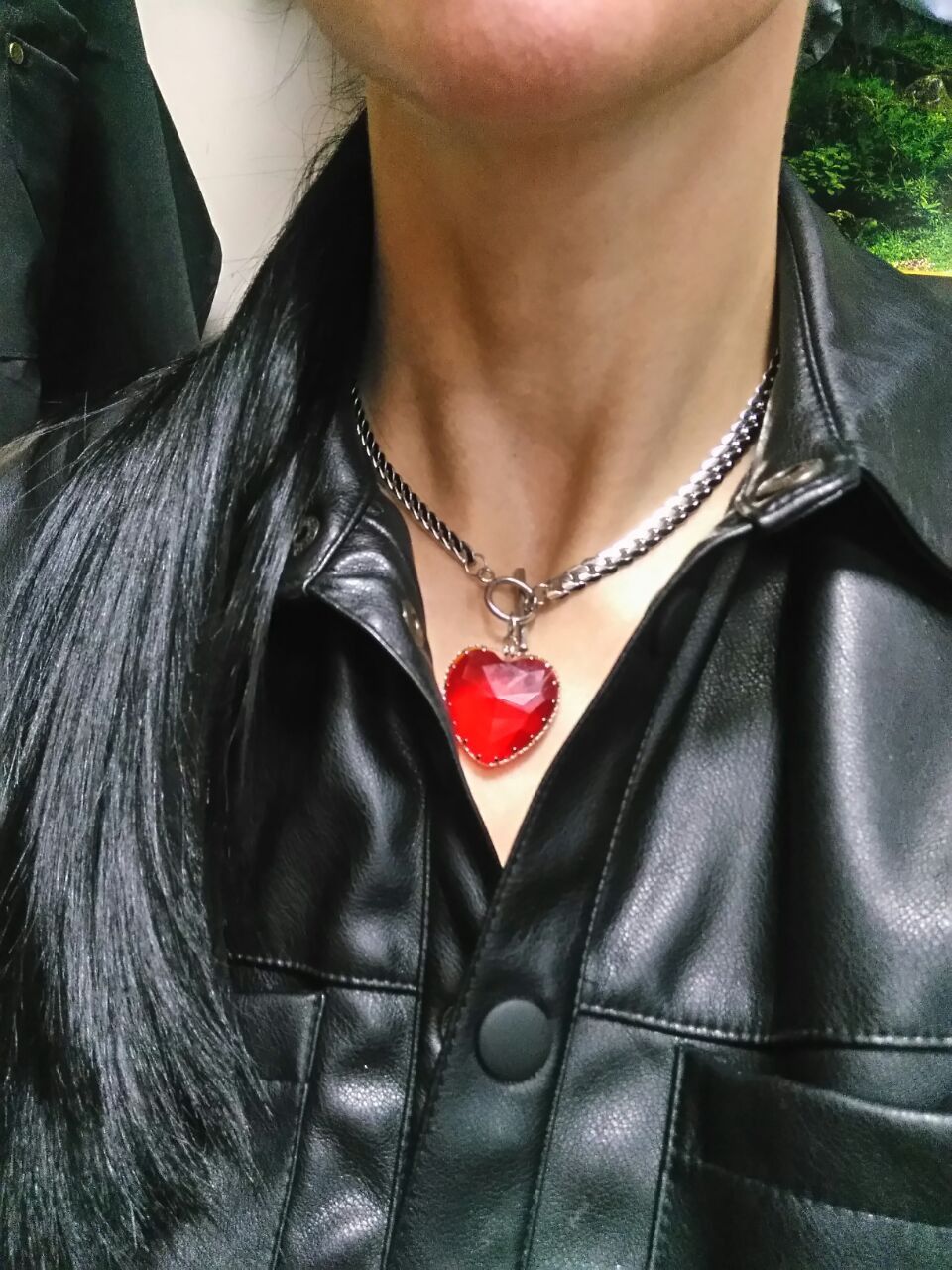 Jewelry Red Heart Choker Necklace Size ONE SIZE - 3 Thumbnail