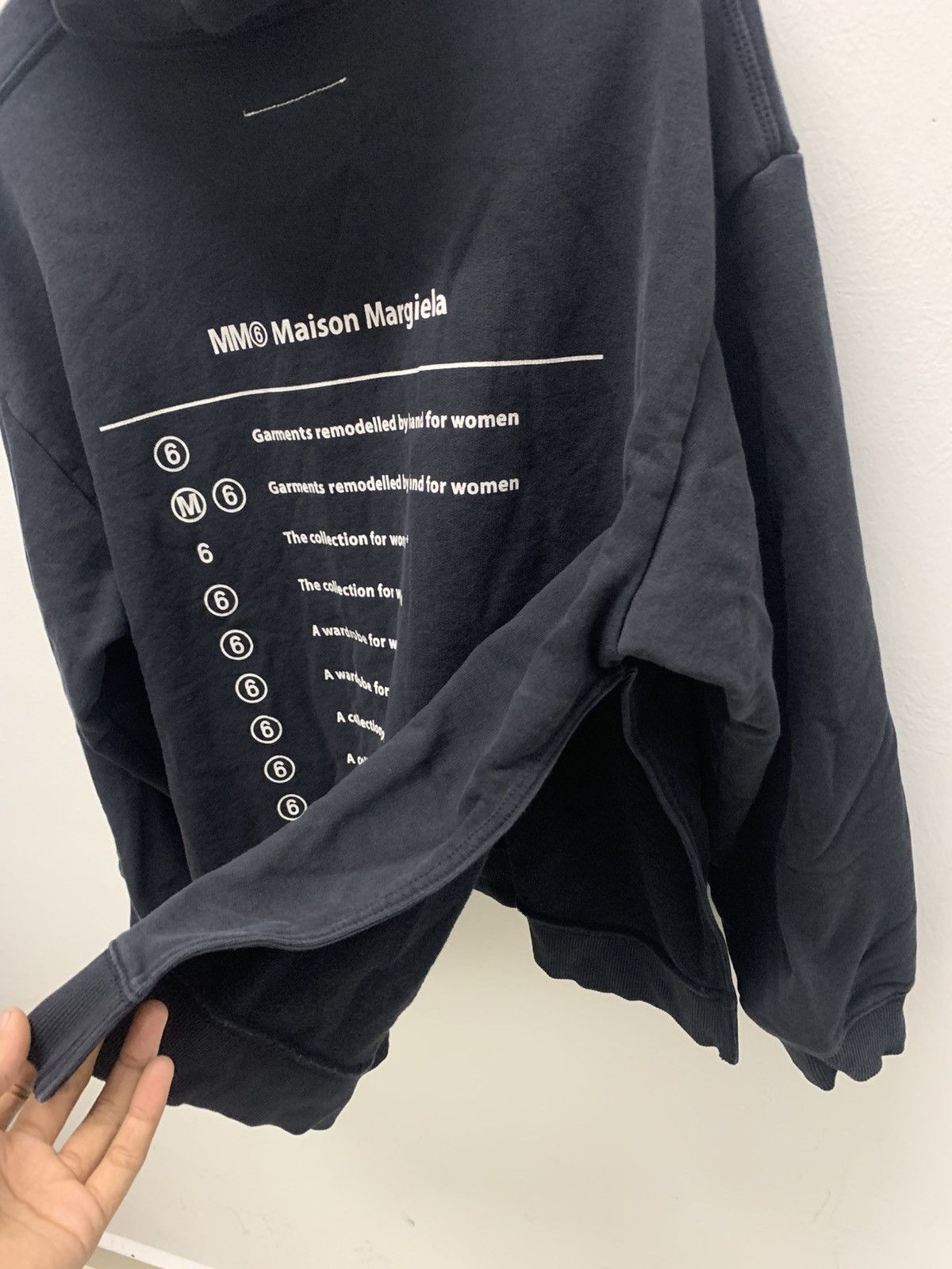 Maison Margiela MM6 Maison Margiela Black Logo Hoodie Size L / US 10 / IT 46 - 5 Thumbnail