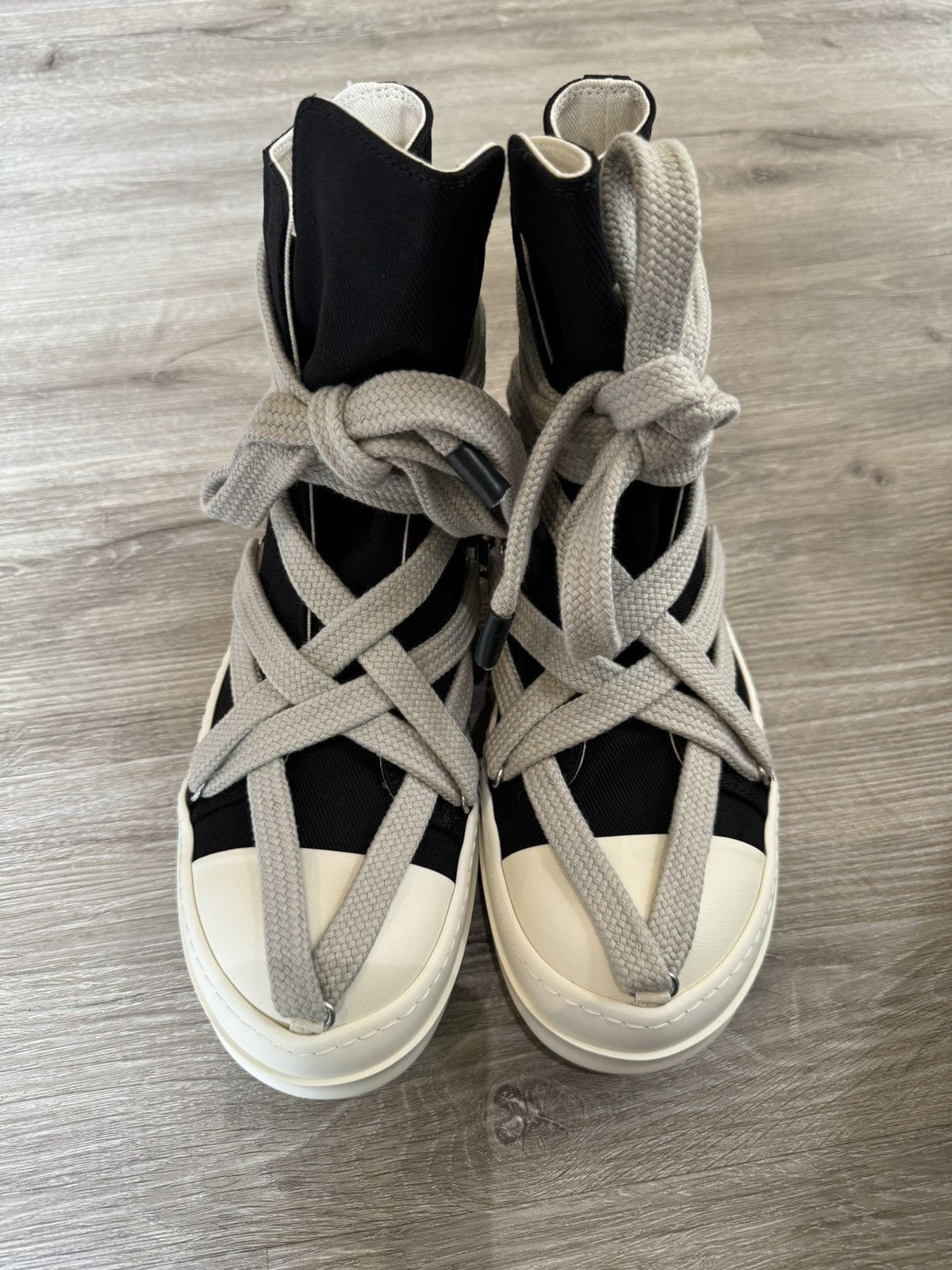 Rick Owens Rick Owens Drkshdw Jumbolace Hexa Sneaks Ramones Black Size US 9 / EU 42 - 2 Thumbnail