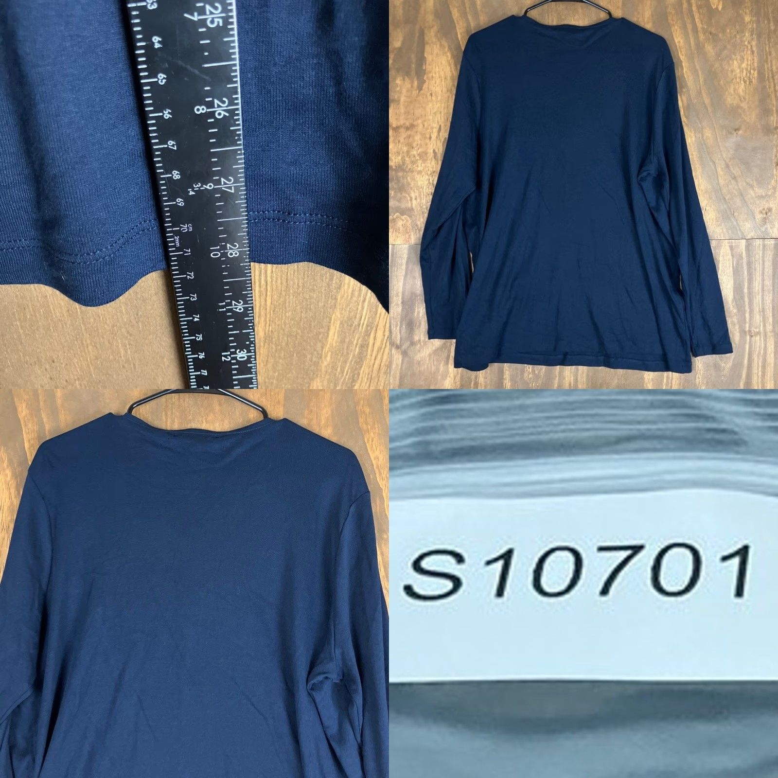 Ralph Lauren Lauren Ralph Lauren Womens Shirt Blue V Neck Thin Long Sleeve 2X 100% Cotton Button Pullover Casual Workwear FALL SPRING WINTER Ladies Size XXL / US 16-18 / IT 52-54 - 8 Thumbnail
