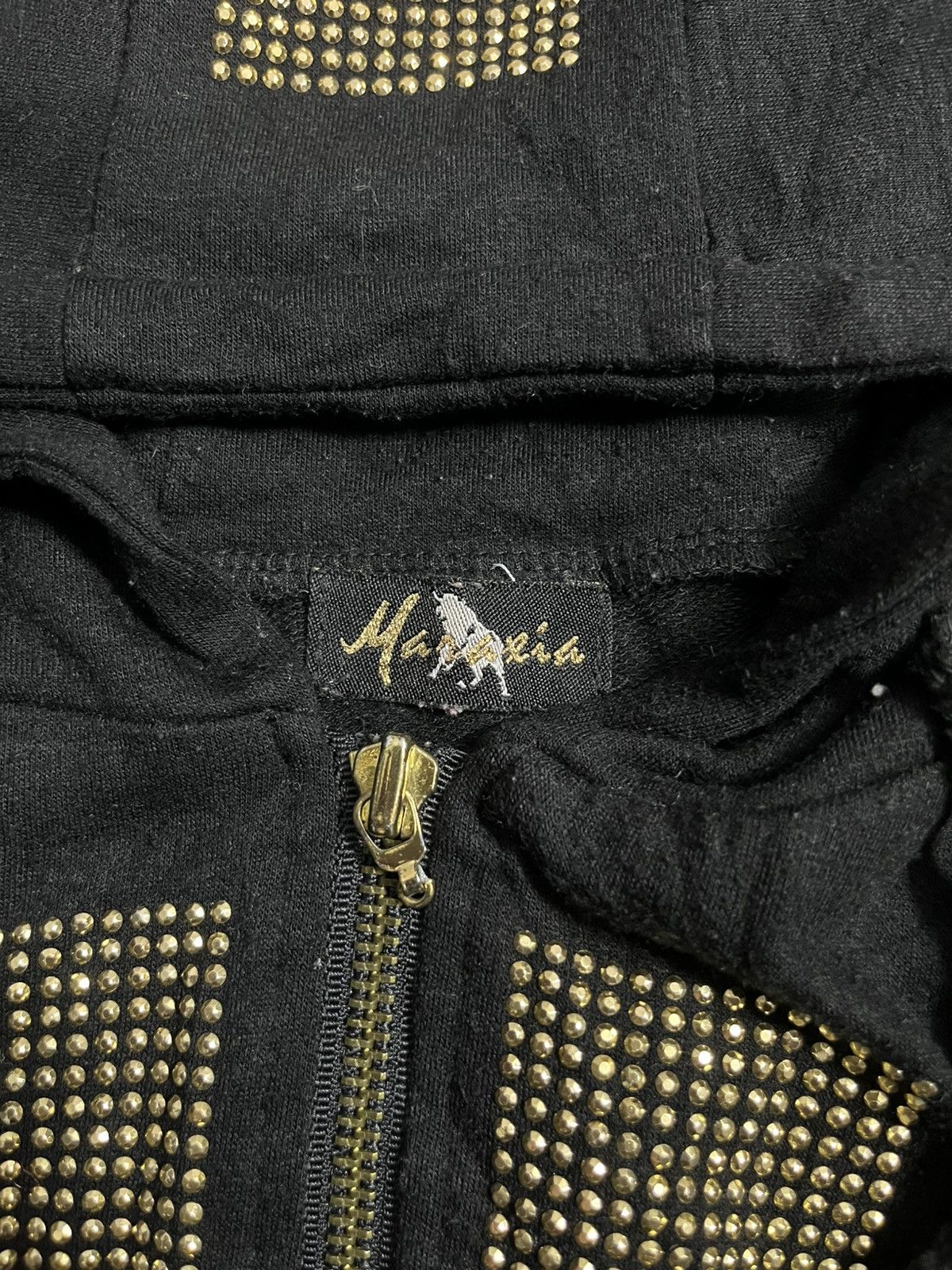 Le Grande Bleu (L.G.B.) 2000s Manalia cross mohawk glitter gold hoodie Size US M / EU 48-50 / 2 - 6 Thumbnail