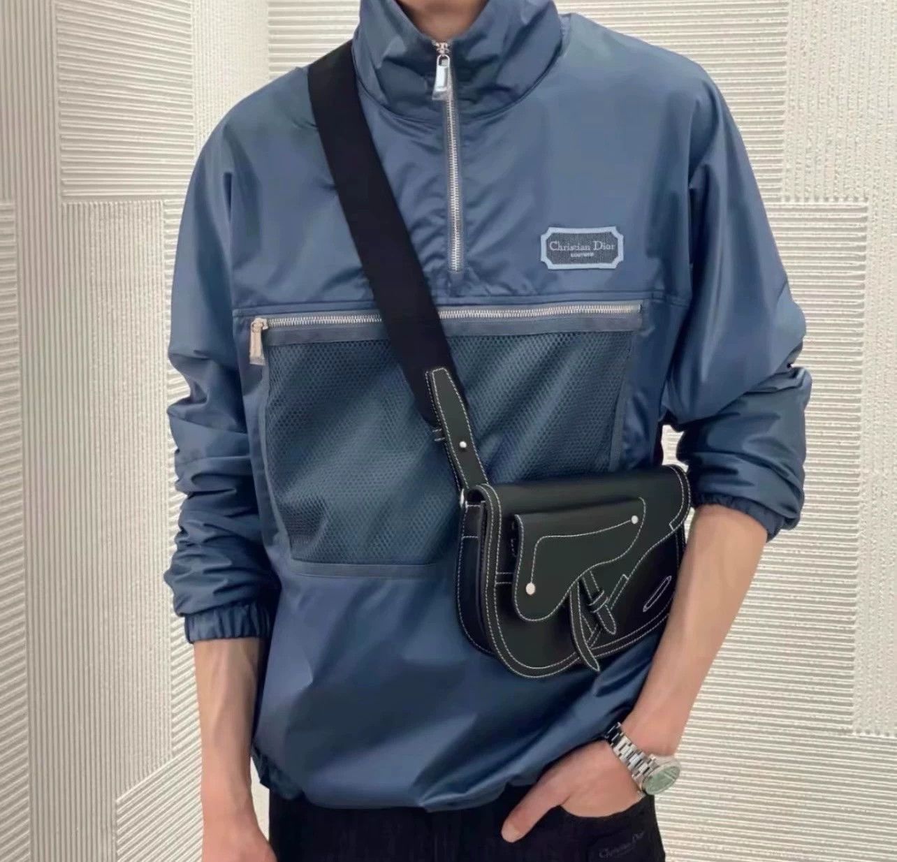 Dior Dior Saddle Flap Adjustable Strap Calfskin Black Size ONE SIZE - 7 Thumbnail