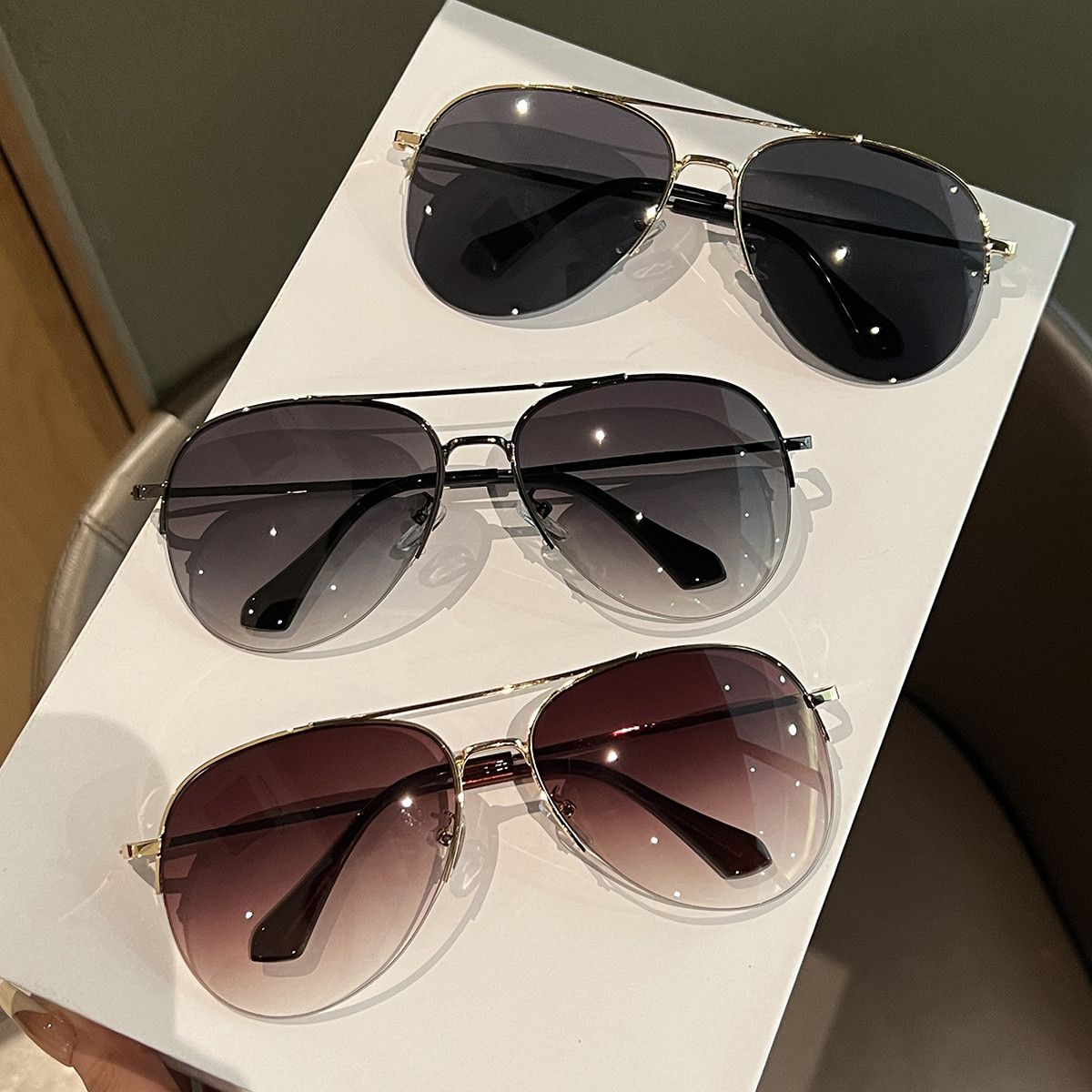 VIBE Future Street ins style custom avant-garde sunglasses Size ONE SIZE - 2 Thumbnail