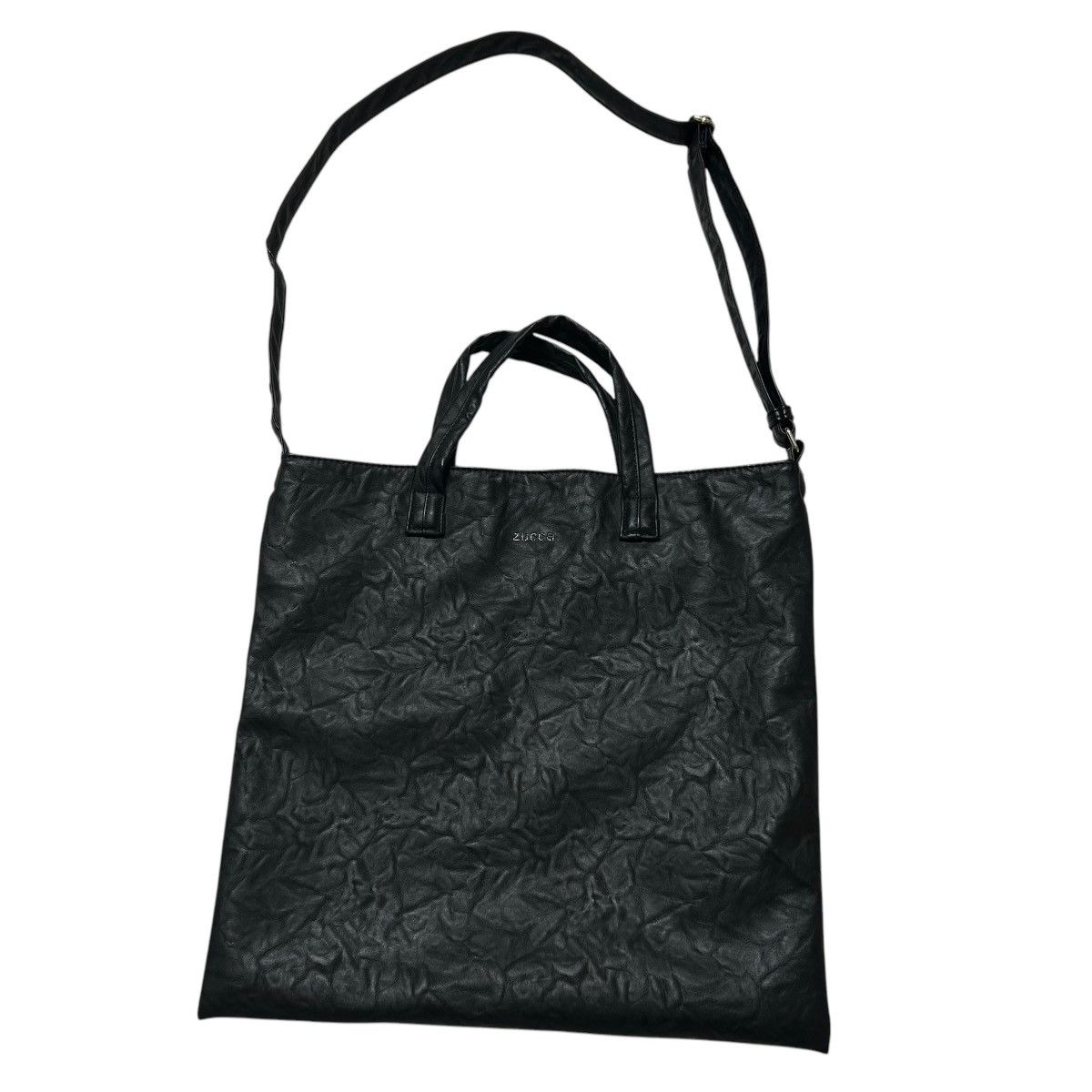 CABANE de ZUCCa 328 00s Cabane de zucca black 2way wrinkled faux leather bag Size ONE SIZE - 6 Thumbnail