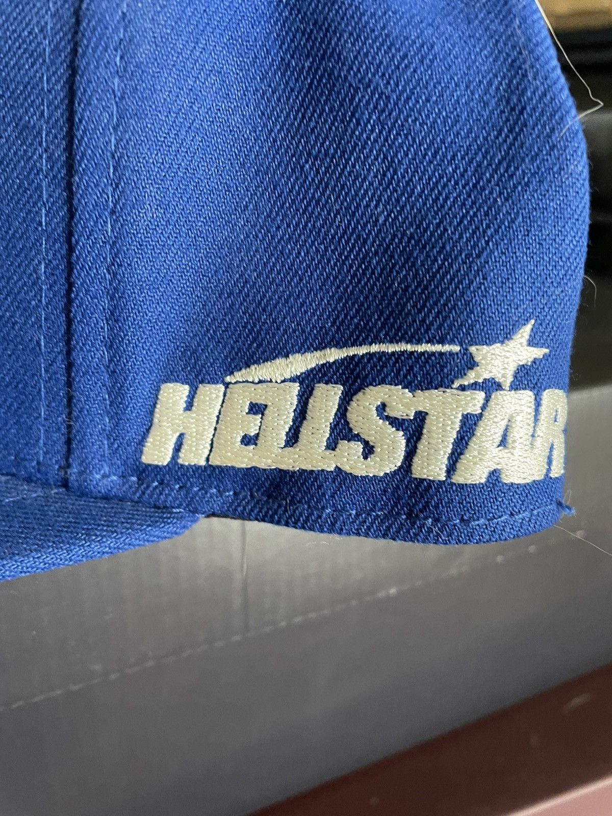 HELLSTAR HELLSTAR SZ 7 3/4 Blue Fitted Classic Logo Size ONE SIZE - 3 Thumbnail