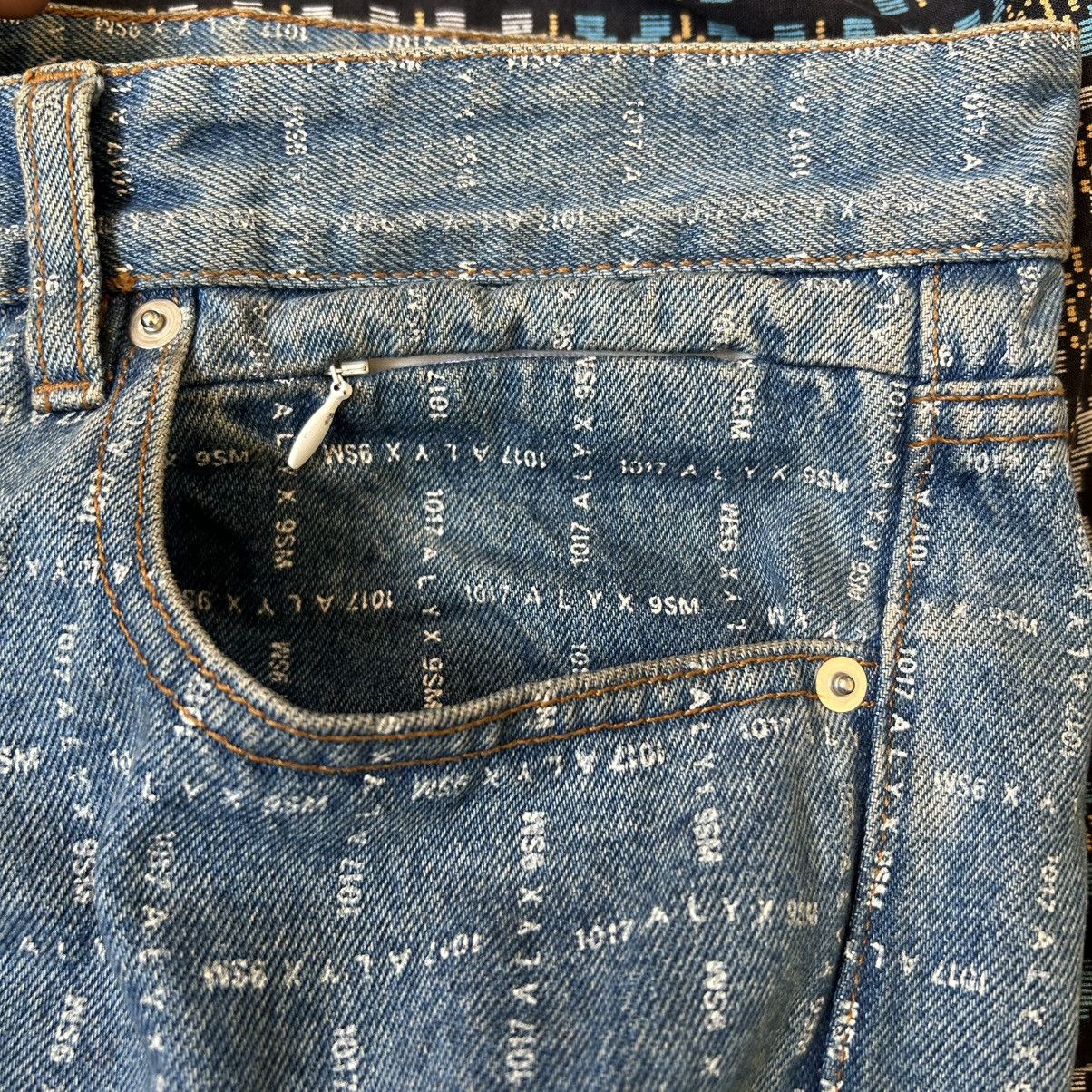 1017 ALYX 9SM MMW x 1017 Alyx 9SM Check Logo Cargo Denim Light Blue Size US 34 / EU 50 - 4 Thumbnail
