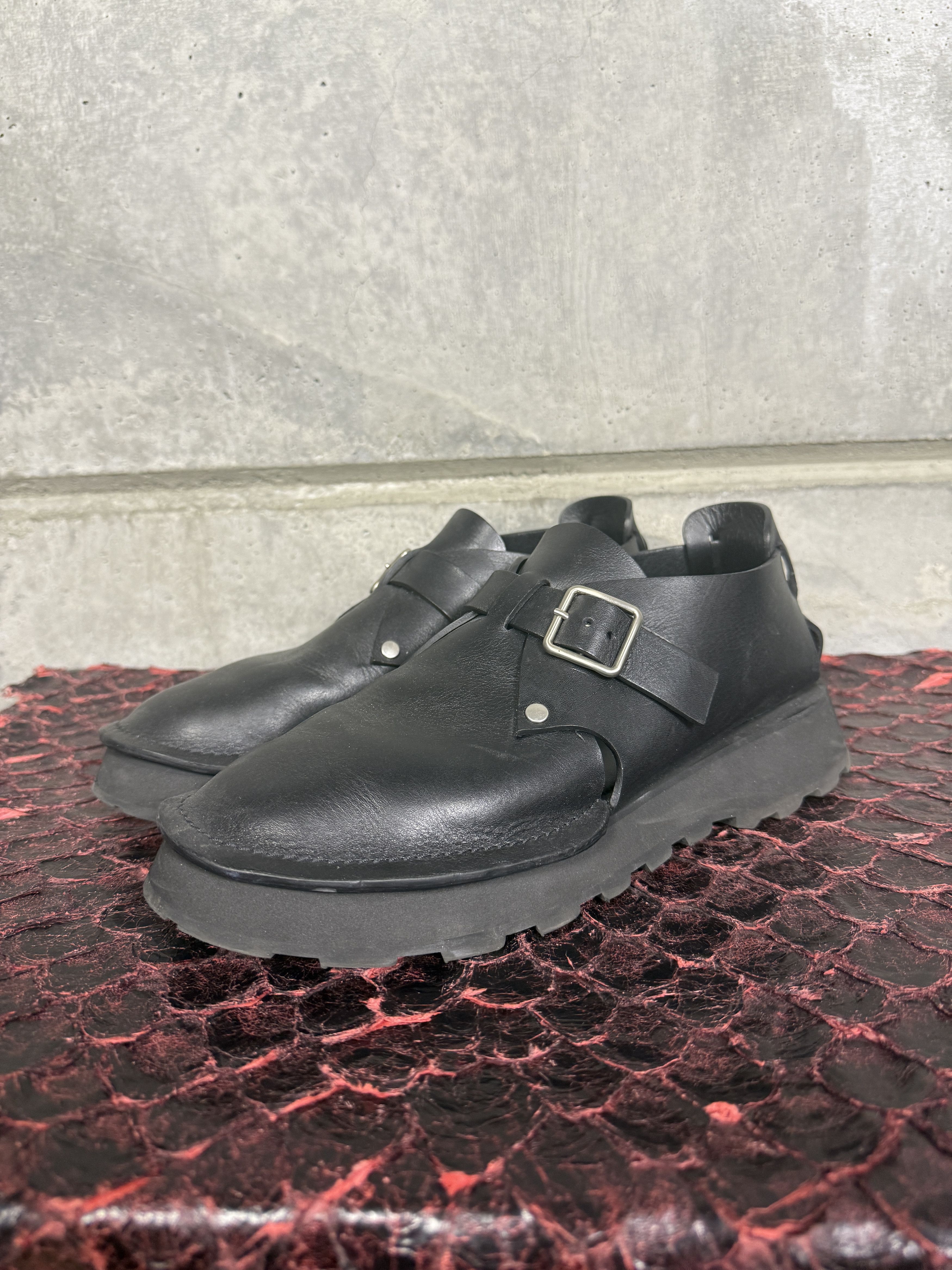 Jil Sander $790 Jil Sander Cut-Out Leather Buckle Shoes Size US 10.5 / EU 43-44 - 1 Thumbnail