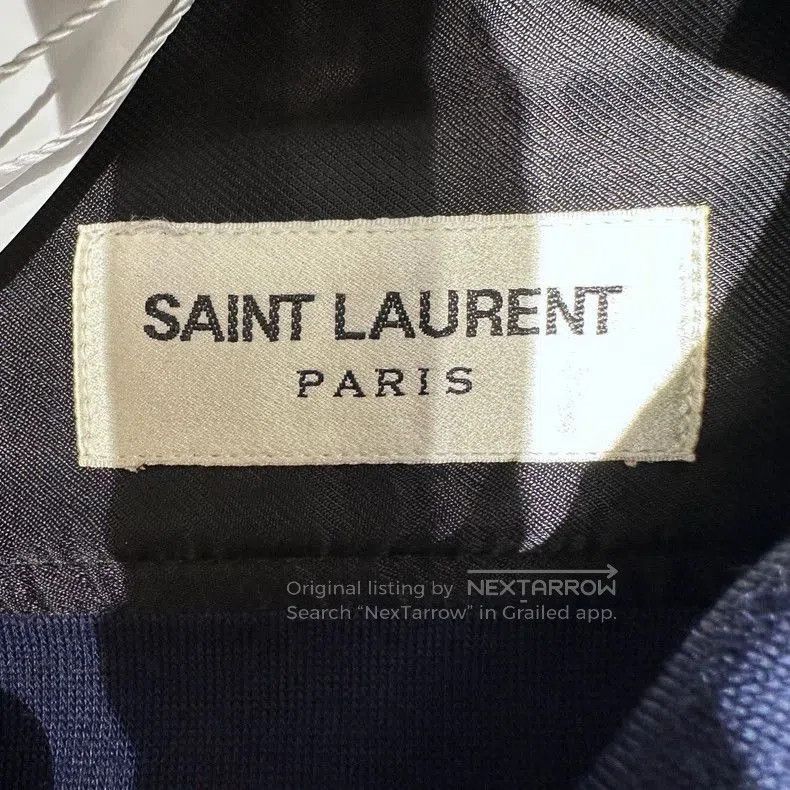 Saint Laurent Paris Saint Laurent Navy Shirt Jacket Gold Logo. Size US M / EU 48-50 / 2 - 5 Thumbnail