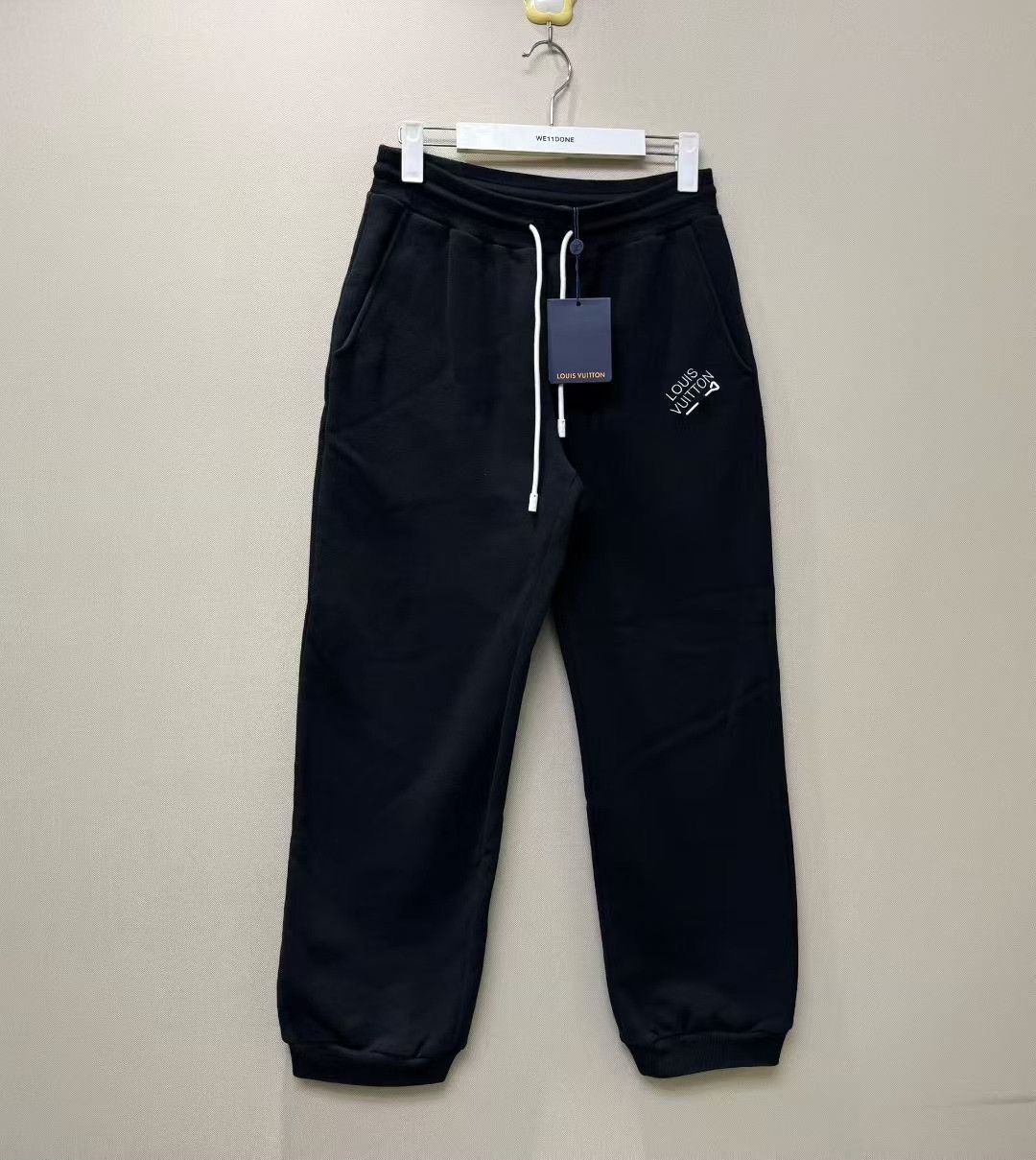 Louis Vuitton Louis Vuitton Black Embroidered Letter Trousers Size US 27 - 1 Thumbnail