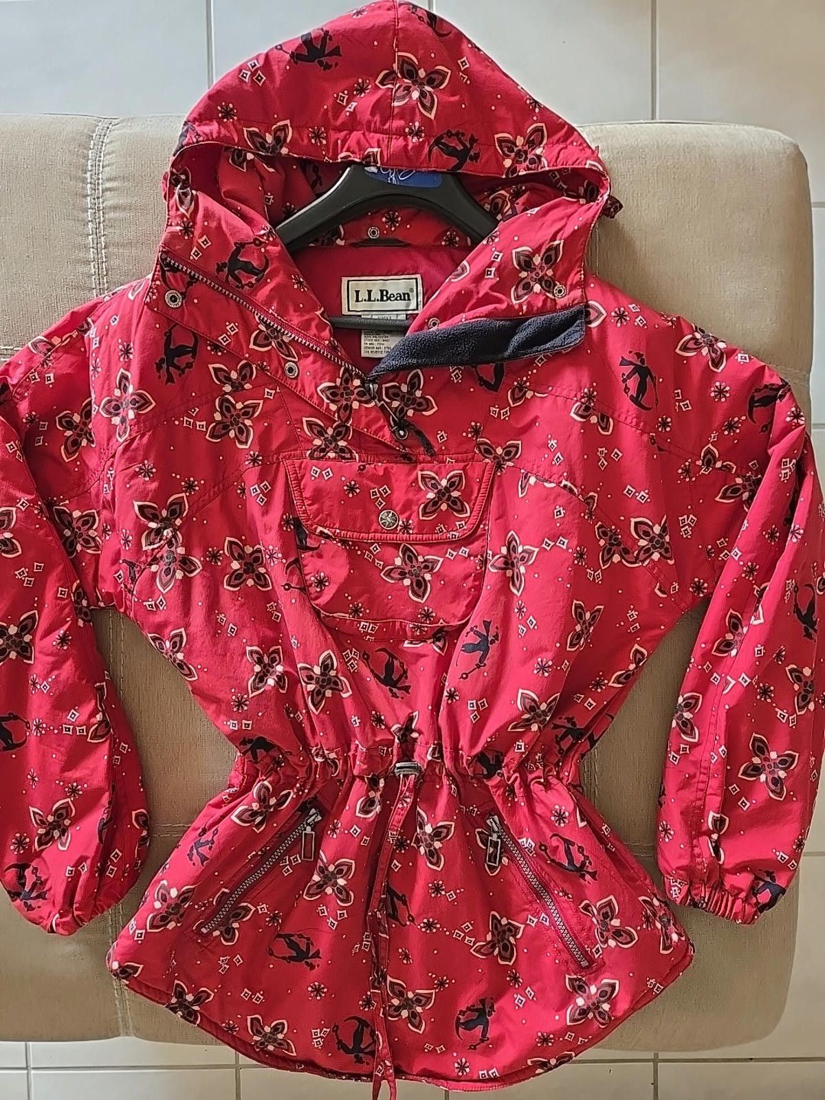 L.L. Bean Vtg LL BEAN Jacket Women's M Ski Pullover Red Insulated Size M / US 6-8 / IT 42-44 - 5 Thumbnail
