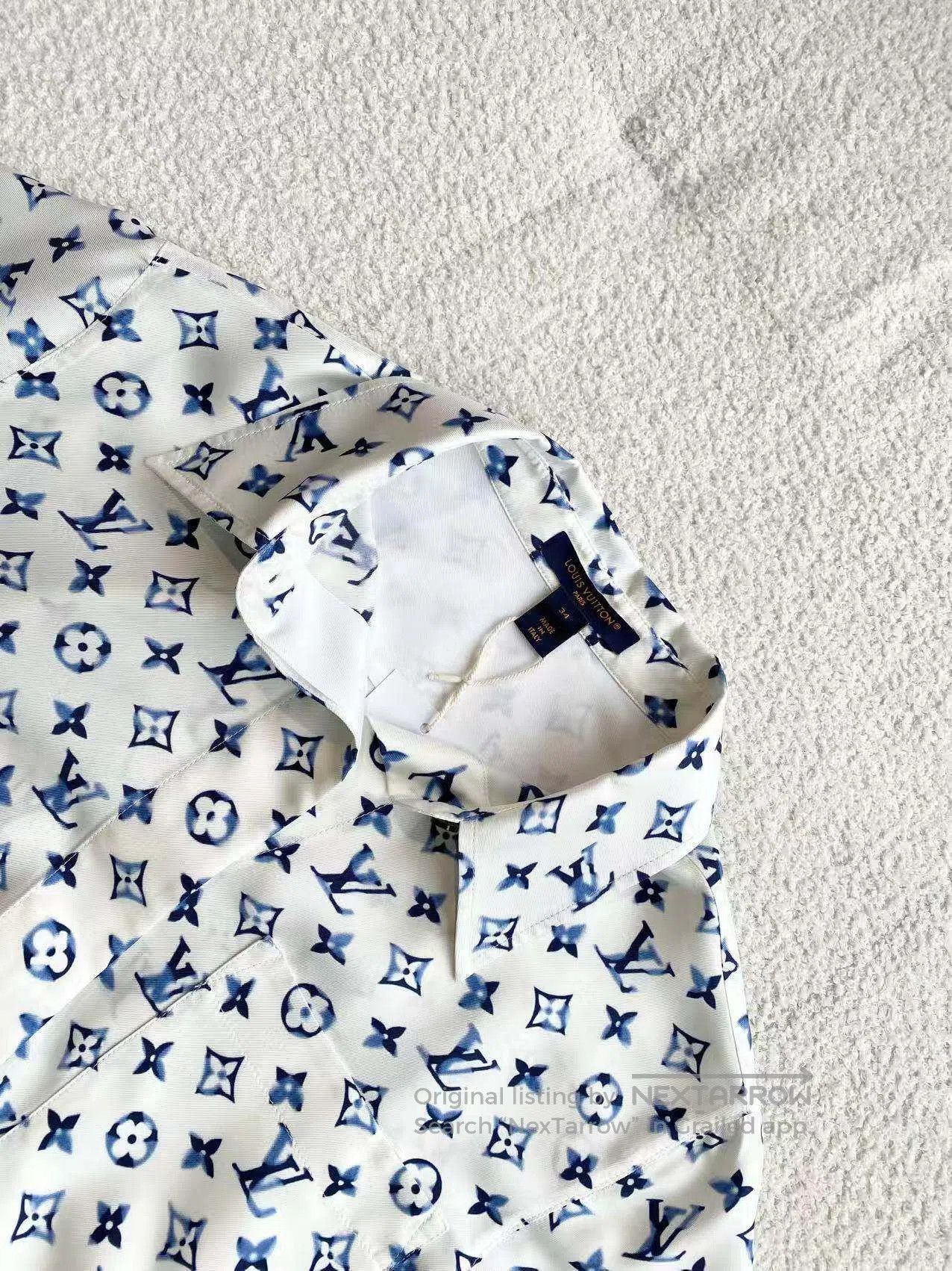Louis Vuitton Louis Vuitton 25ss presbydo-full print long long sleeve sh Size 4XL / US 24-26 - 4 Thumbnail