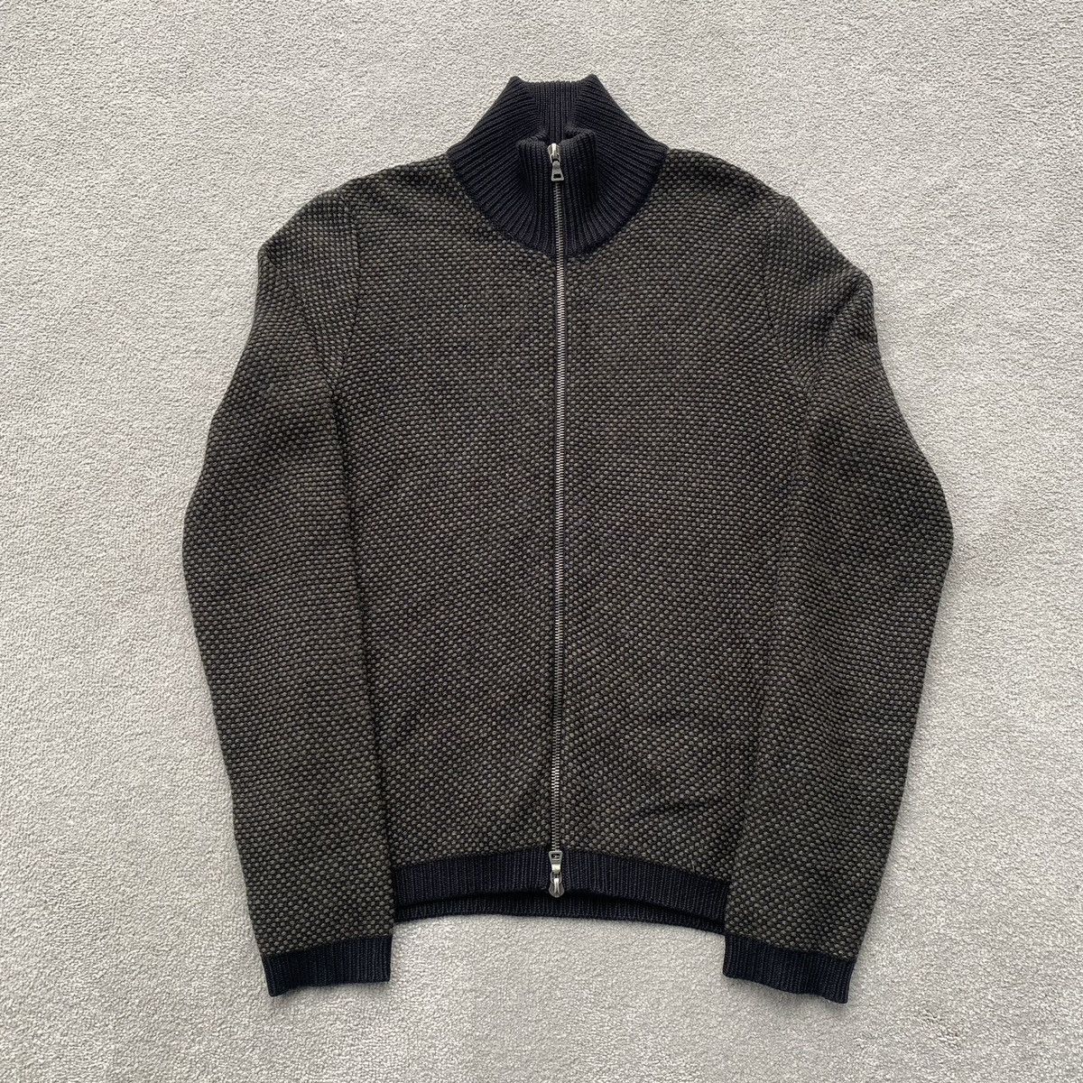 トップス 00s PRADA fur elbow patch zipup knit s-l1200.jpg