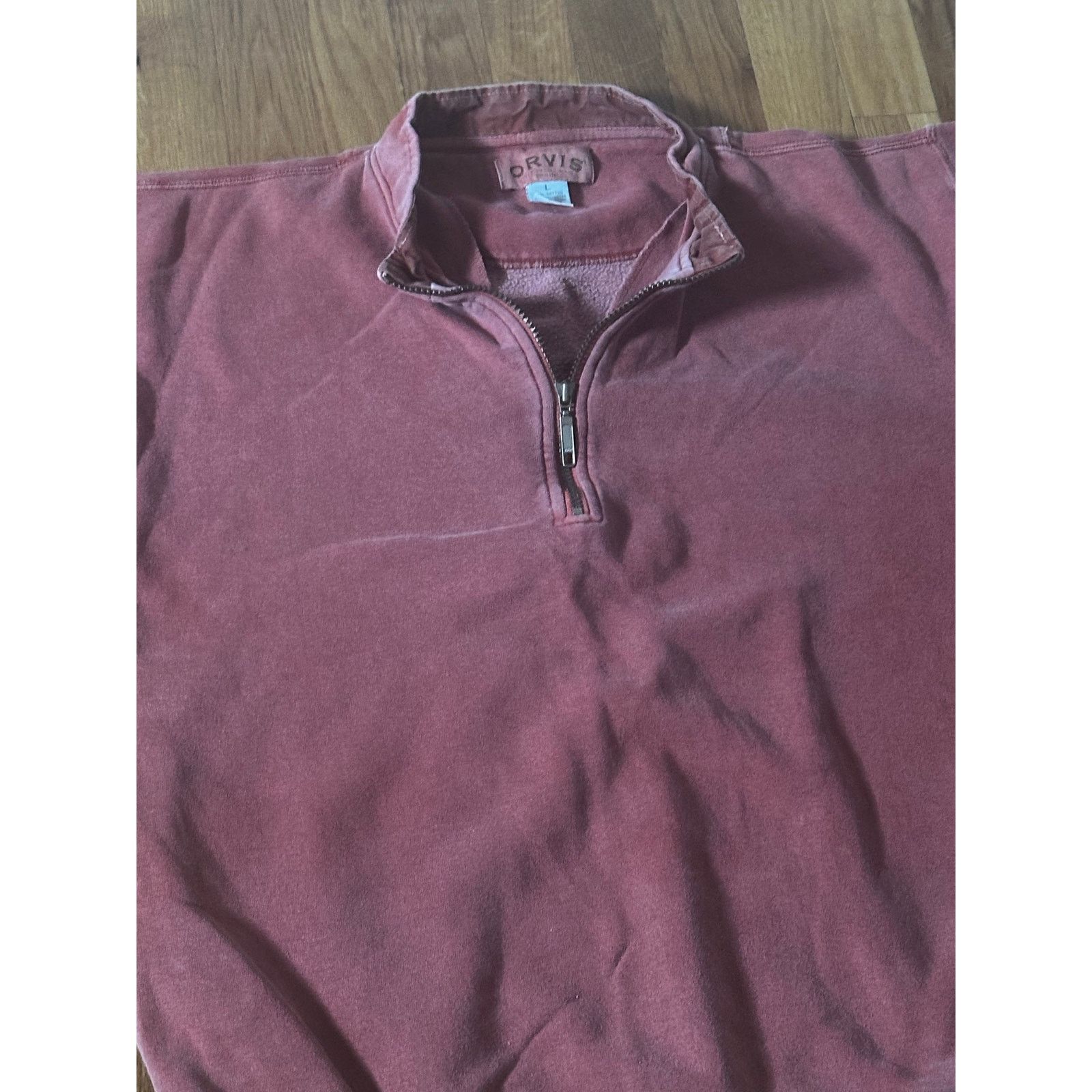 Orvis Vintage Orvis Quarter-Zip Pullover Sweatshirt Red Wash Size US L / EU 52-54 / 3 - 2 Thumbnail