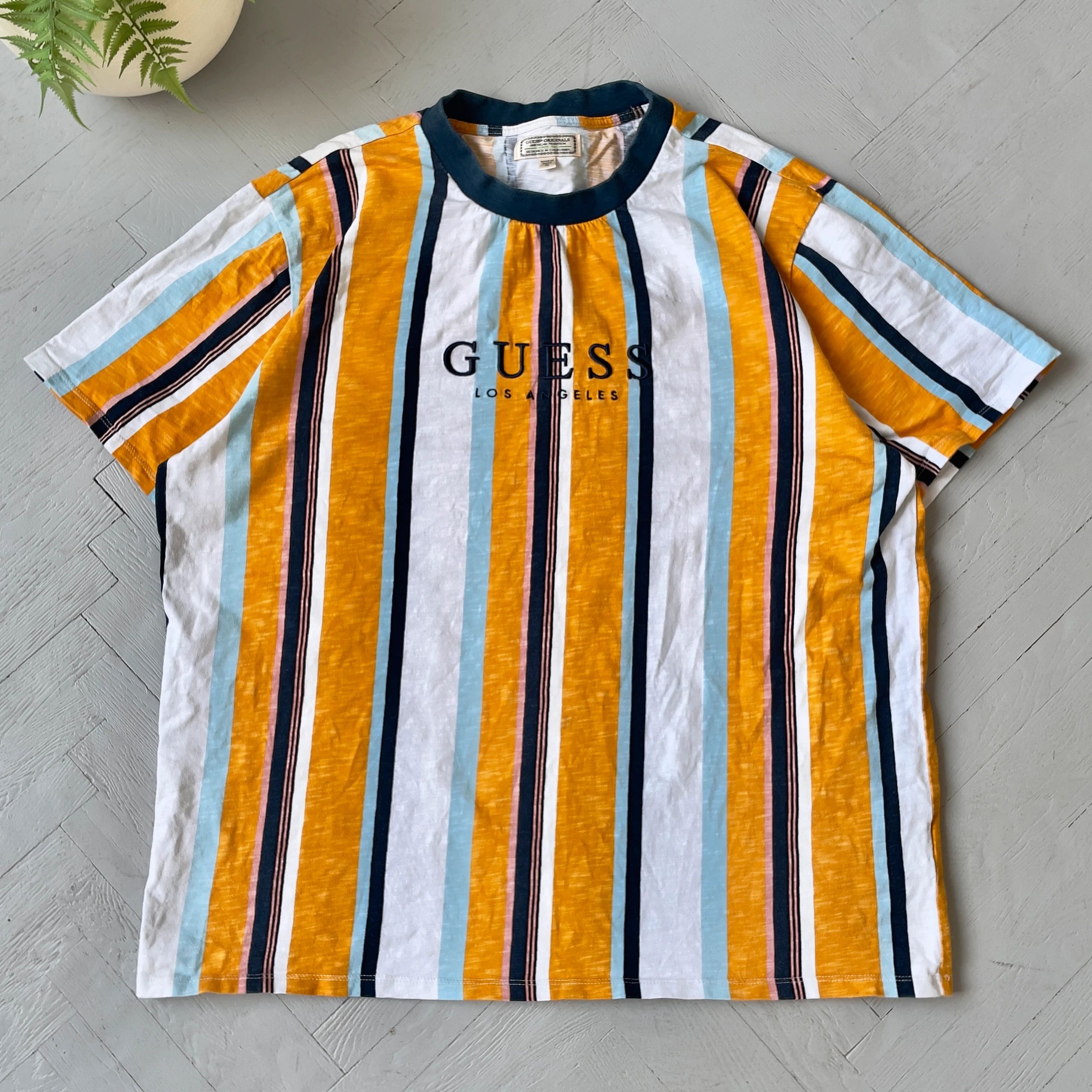 Guess Vintage Guess Striped Oversized Tee Shirt Size US XL / EU 56 / 4 - 1 Thumbnail
