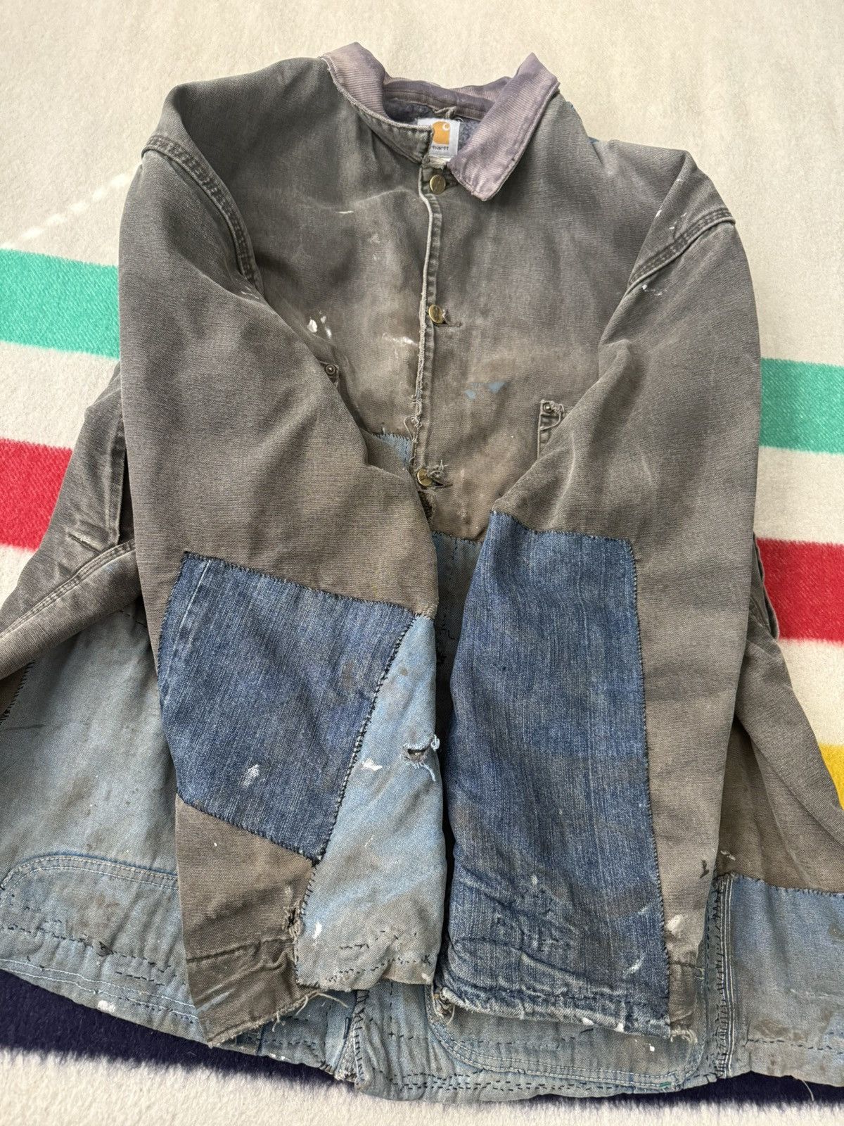 Carhartt Carhartt Chore Coat Boro Patchwork Distressed Thrashed Size US XXL / EU 58 / 5 - 14 Thumbnail