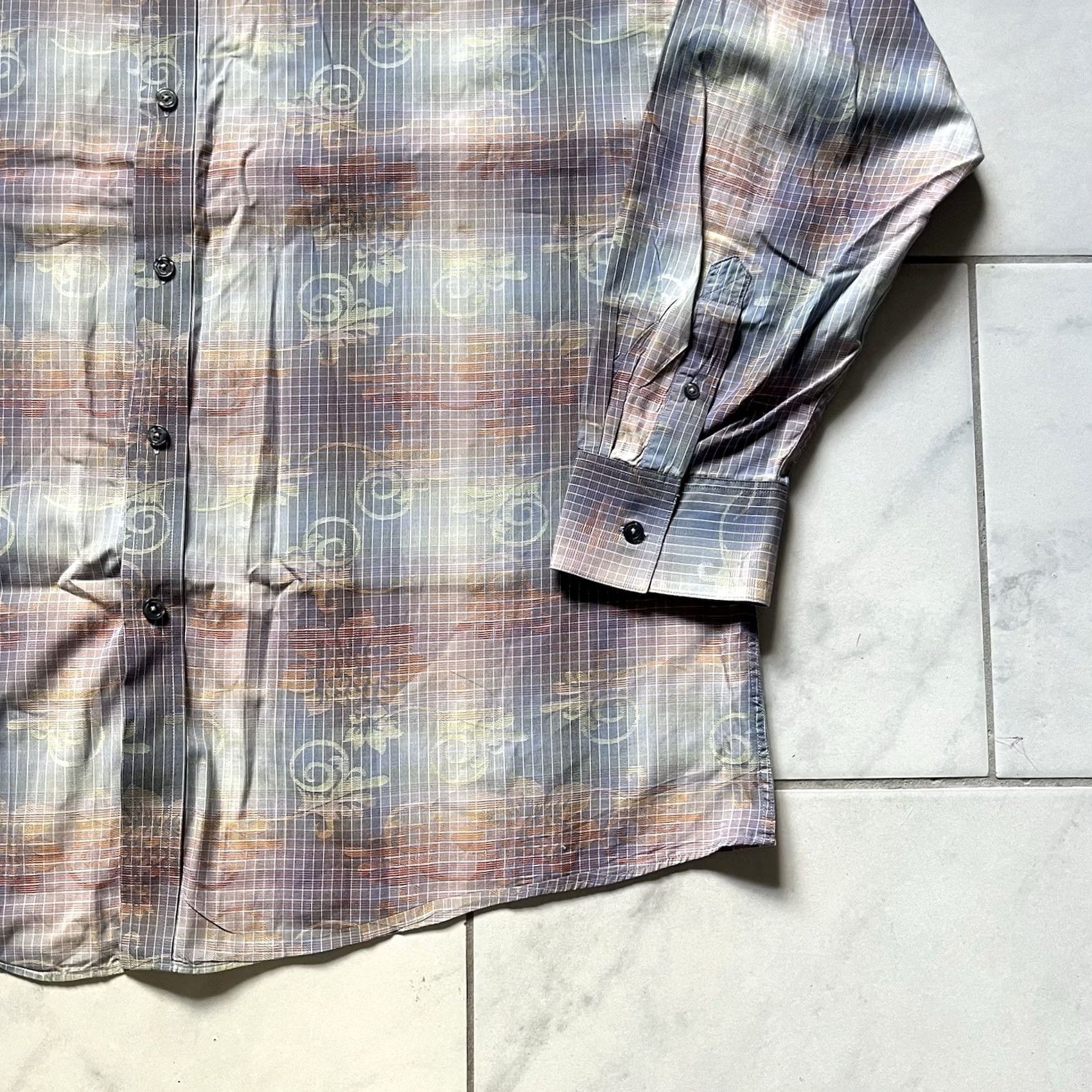 Johnston & Murphy Johnston & Murphy Shirt 2XL XXL Blue Red Multicolor Paisley Button-Up Mens Tailored Fit Cotton Size US XXL / EU 58 / 5 - 7 Thumbnail