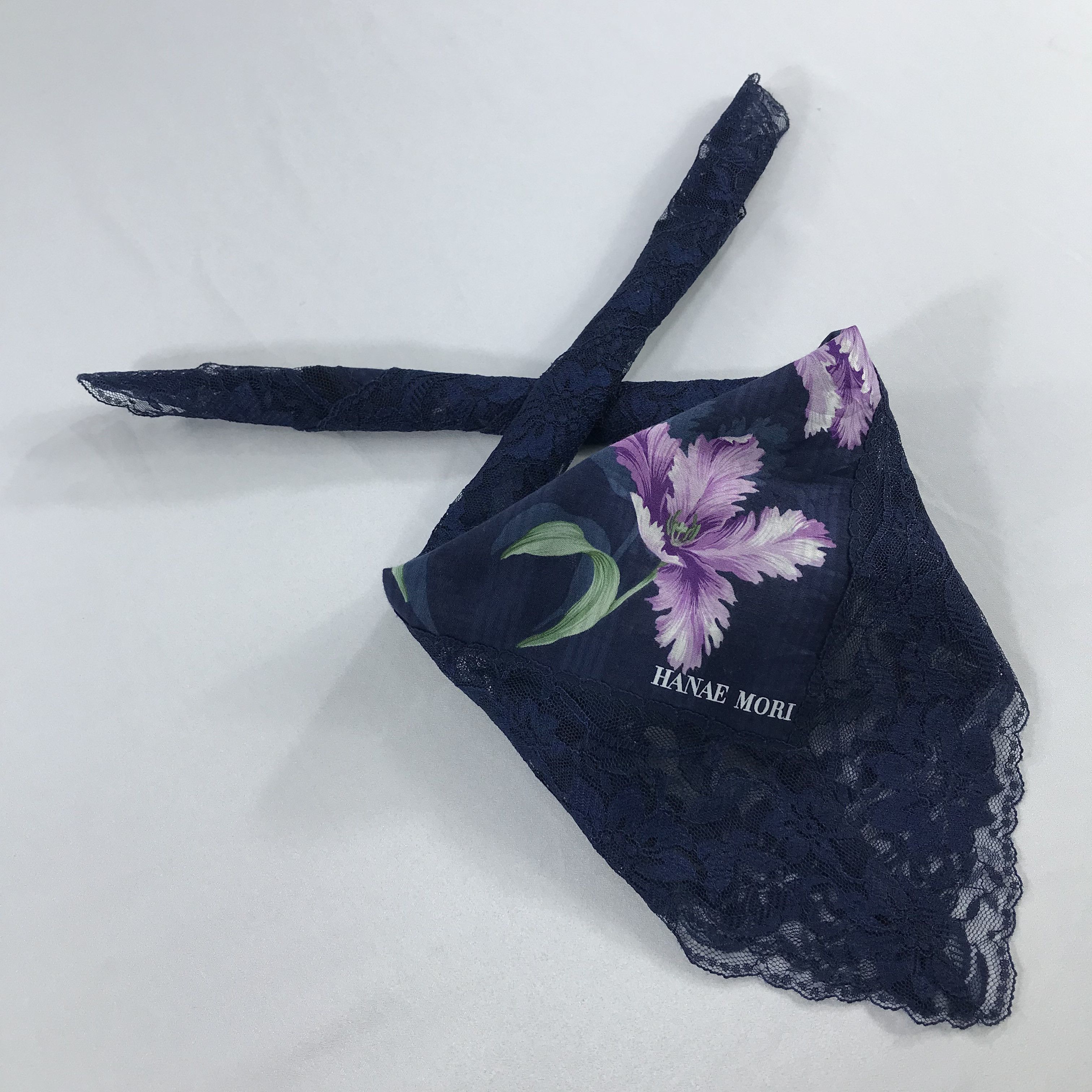 Hanae Mori × Vintage Hanae Mori Bandana / Handkerchief / Neckerchief - S2320 Size ONE SIZE - 4 Thumbnail