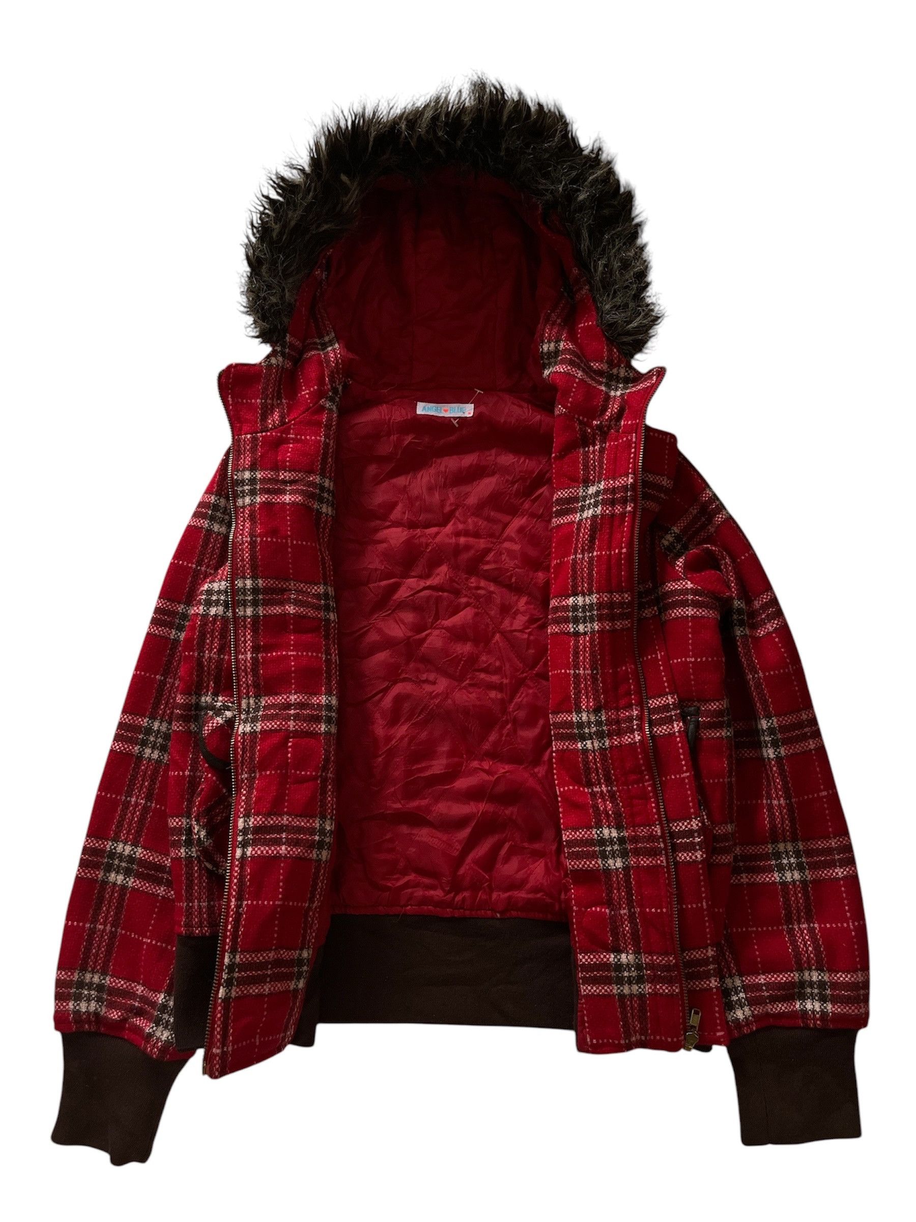 Angel Blue 💥LAST PRICE💥Angel Blue Japanese - Fur Wool Plaid Hoodie Size S / US 4 / IT 40 - 3 Thumbnail