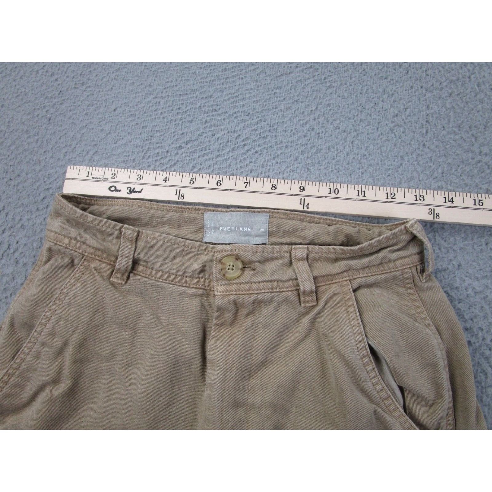 Everlane Everlane Pants Womens 00 Beige Army Military Twill High Rise Khakis Long Pants Size 26" / US 2 / IT 38 - 5 Thumbnail