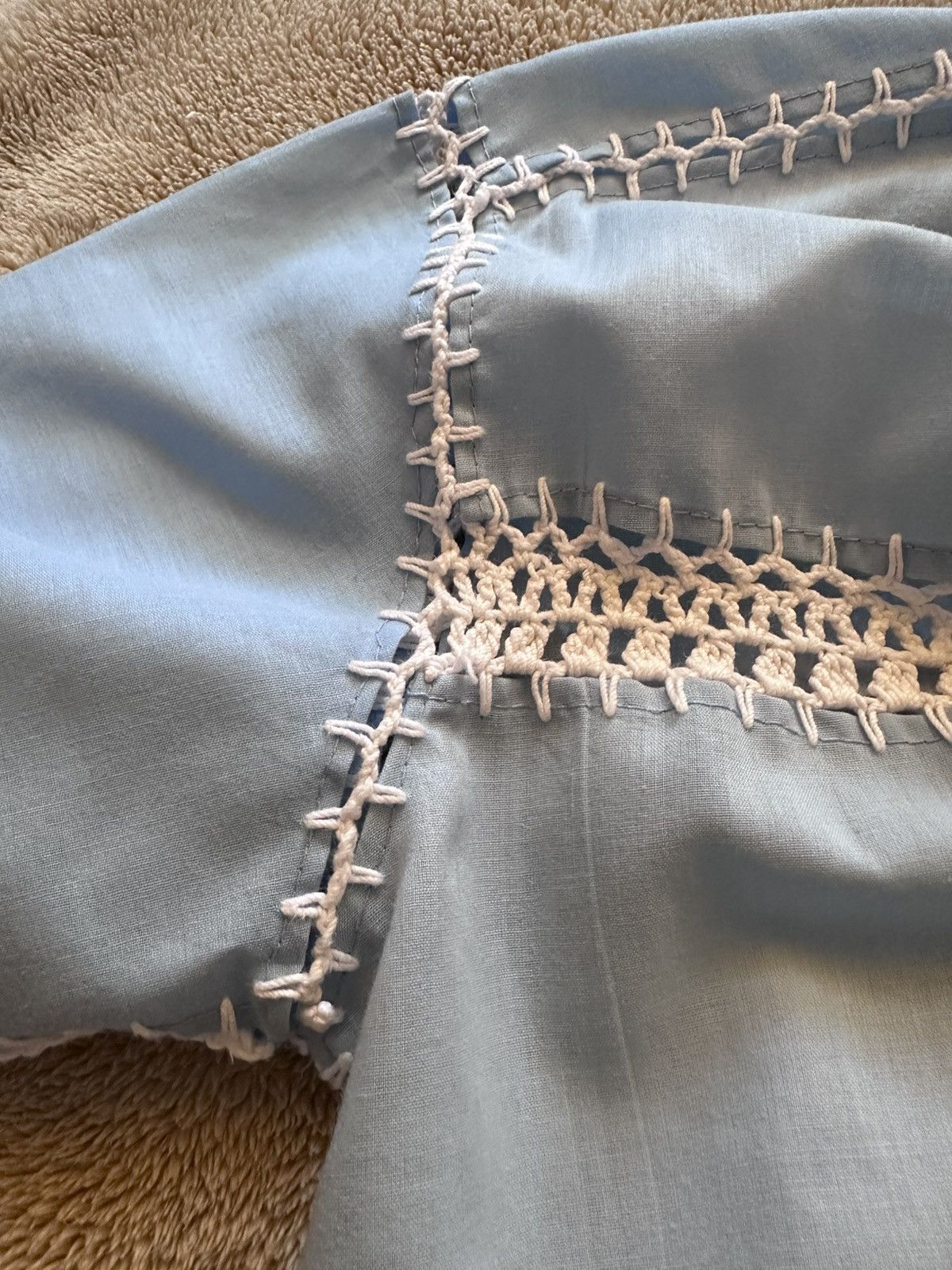 Other Sky-Blue Handcrafted Crochet Insert Shirt Size US M / EU 48-50 / 2 - 6 Thumbnail