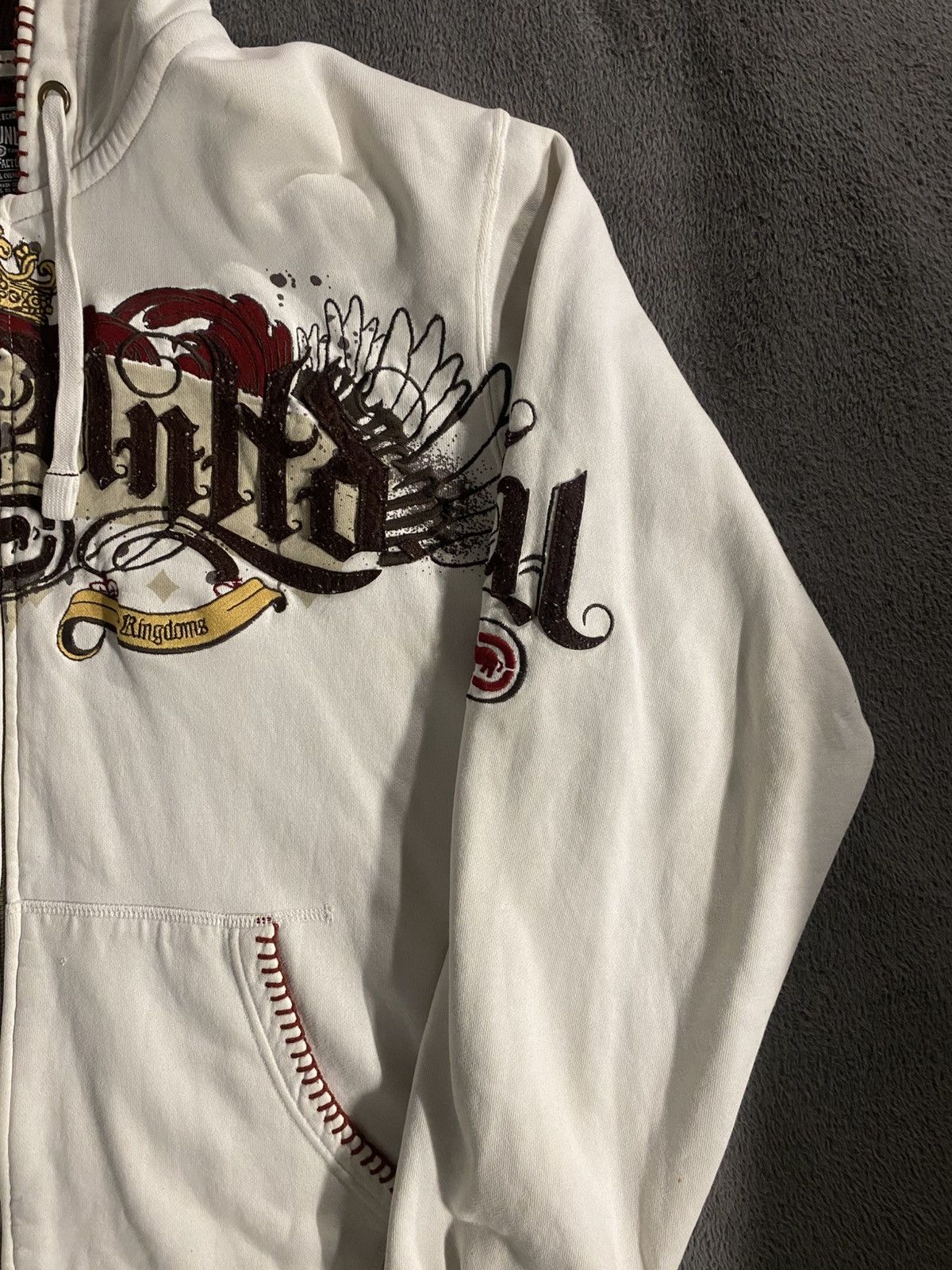 Ecko Unltd. × Marc Ecko Vintage Rare White Zip Hoodie Ecko Unltd / Mark Ecko 2000x Size US XL / EU 56 / 4 - 4 Thumbnail
