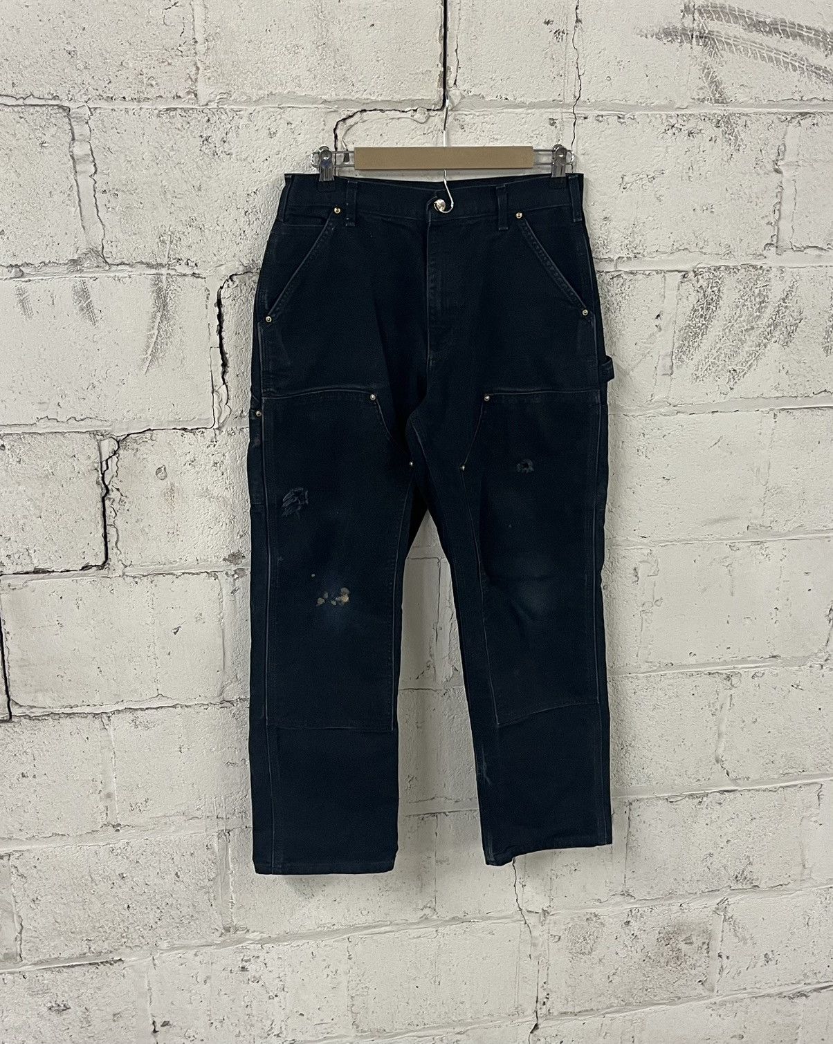 Carhartt Carhartt double knees thrashed and faded black rare skater Size US 30 / EU 46 - 1 Thumbnail