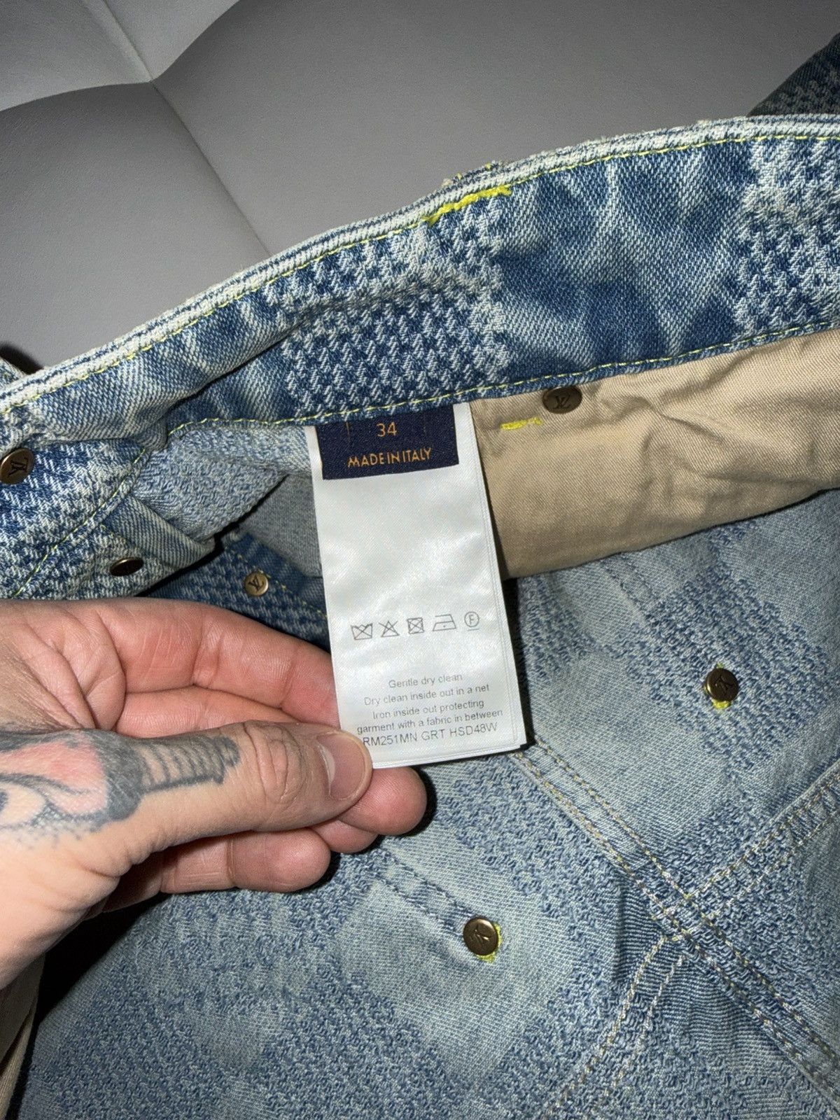Louis Vuitton Damier skate denim jeans 34 Size US 34 / EU 50 - 7 Thumbnail