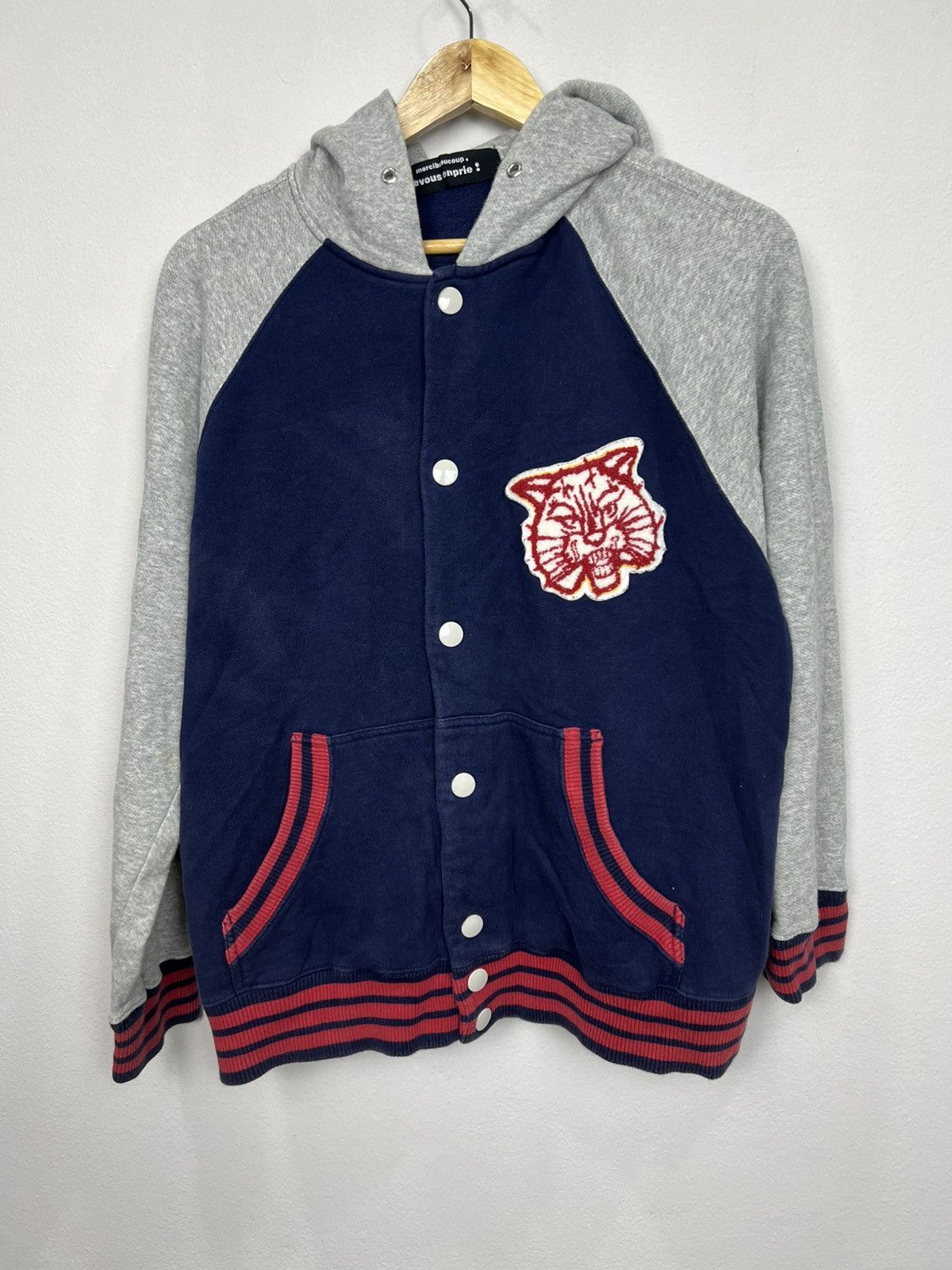 mercibeaucoup Vtg Mercibeaucoup, Je Vous Enprie! Varsity Hoodie Size US L / EU 52-54 / 3 - 2 Thumbnail