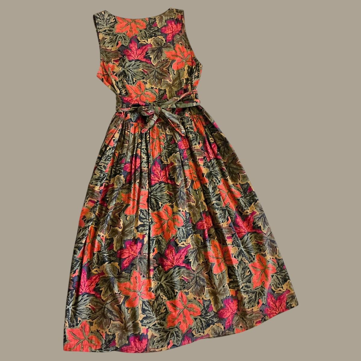 Other Vintage ’90s Erika & Co. Leaves Midi Dress Size S / US 4 / IT 40 - 8 Thumbnail