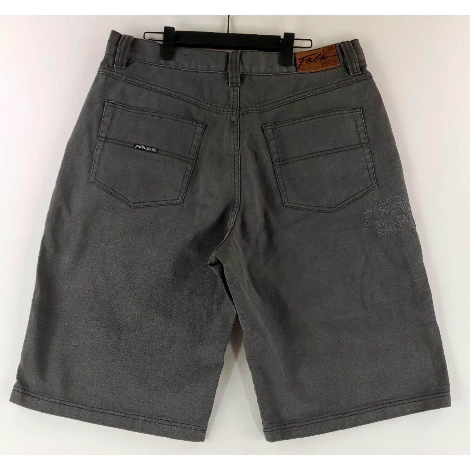 Fubu VINTAGE FUBU Shorts Denim 90s The Collection Gray Mens 36 38 (36x14 Actual) Jorts Mens Size US 36 / EU 52 - 7 Thumbnail