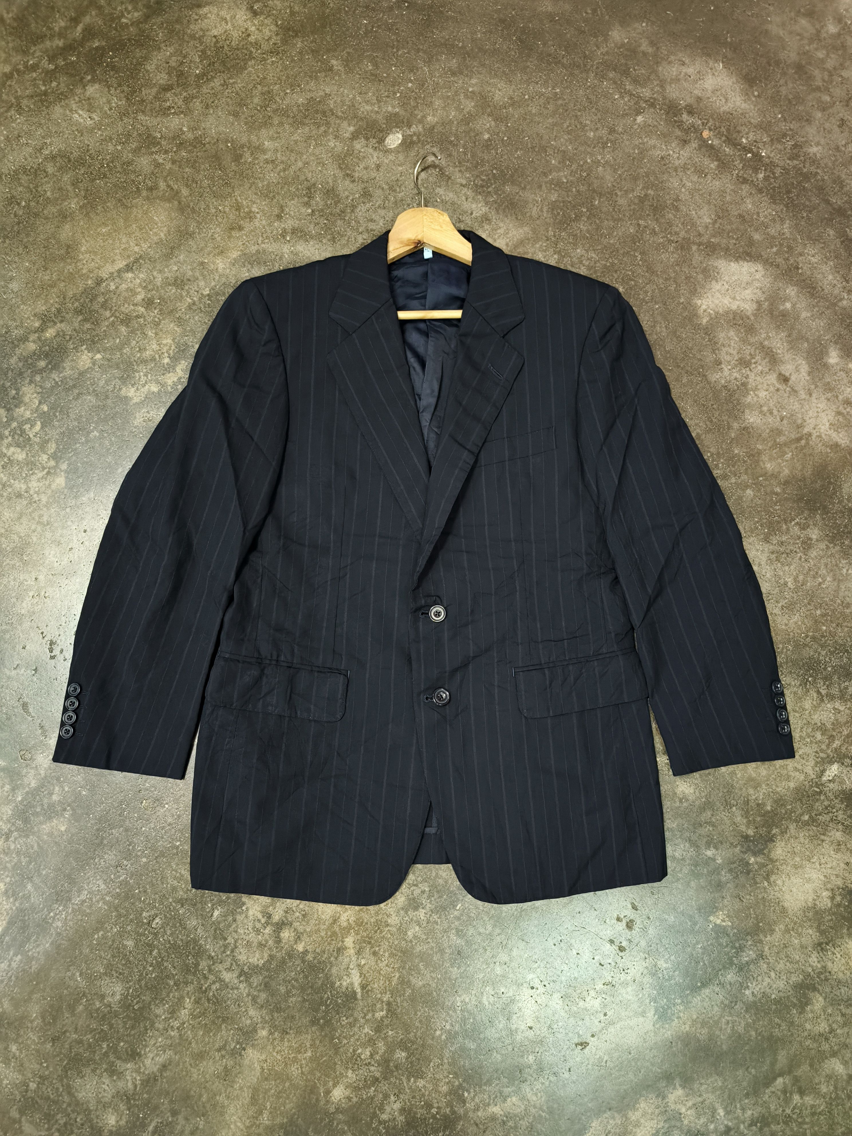 Burberry VTG BURBERRY BLACK PLAID BLAZER JACKET Size 40R - 1 Thumbnail