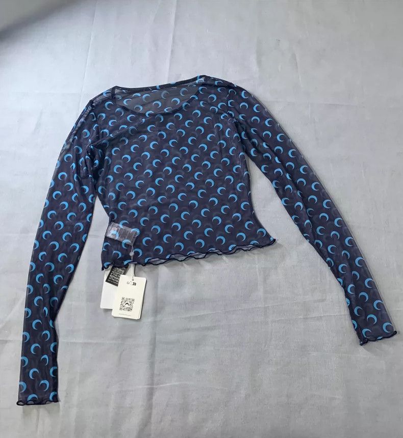 Marine Serre Marine serre Moon See-Through Print Undershirt long sleeves Size M / US 6-8 / IT 42-44 - 2 Thumbnail