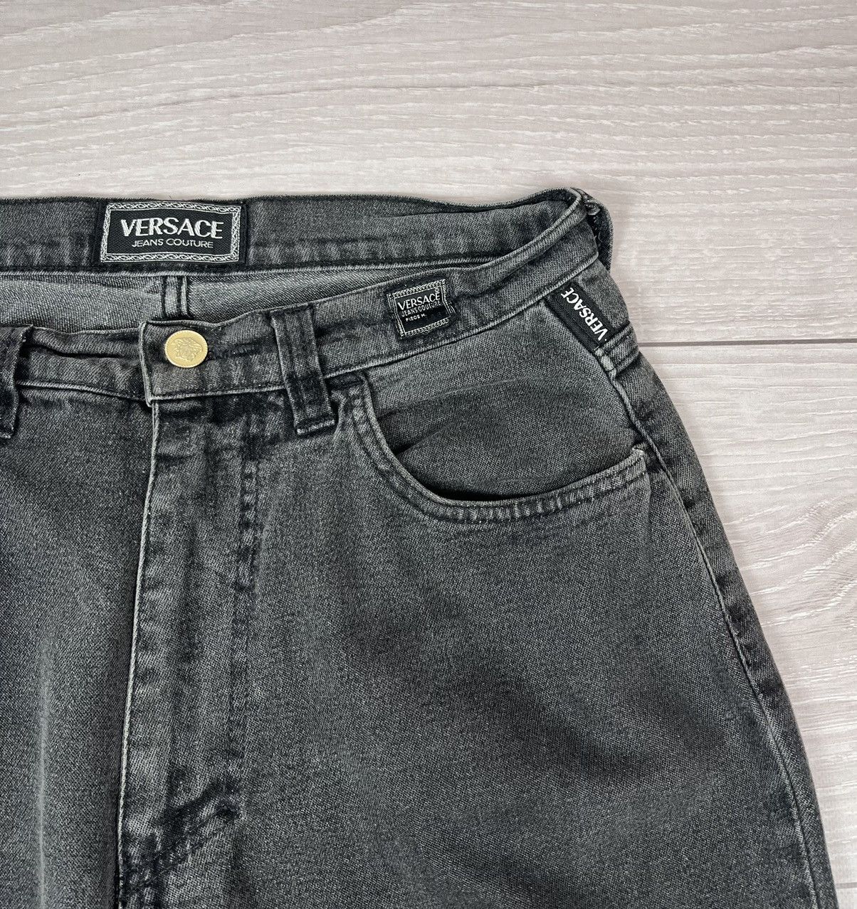 Versace Jeans Couture Versace Jeans Couture Vintage 90s Black Denim Pants Size US 30 / EU 46 - 7 Thumbnail