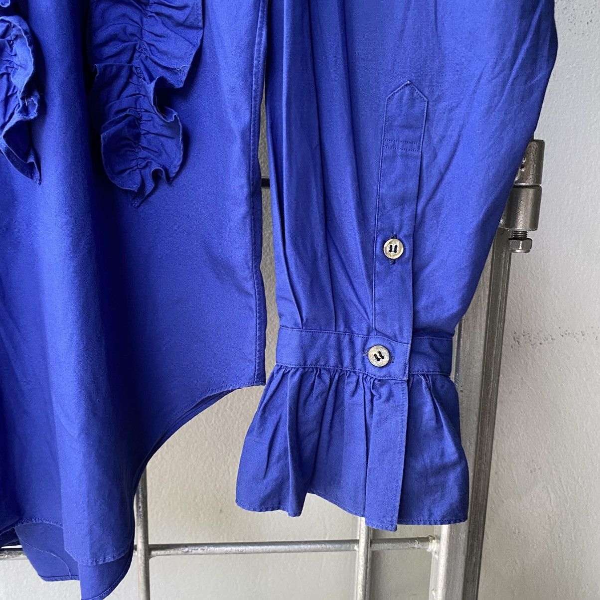 Masaki Matsushima MASAKI MATSUSHIMA Cobalt Ruffle Front Blouse Size US M / EU 48-50 / 2 - 12 Thumbnail