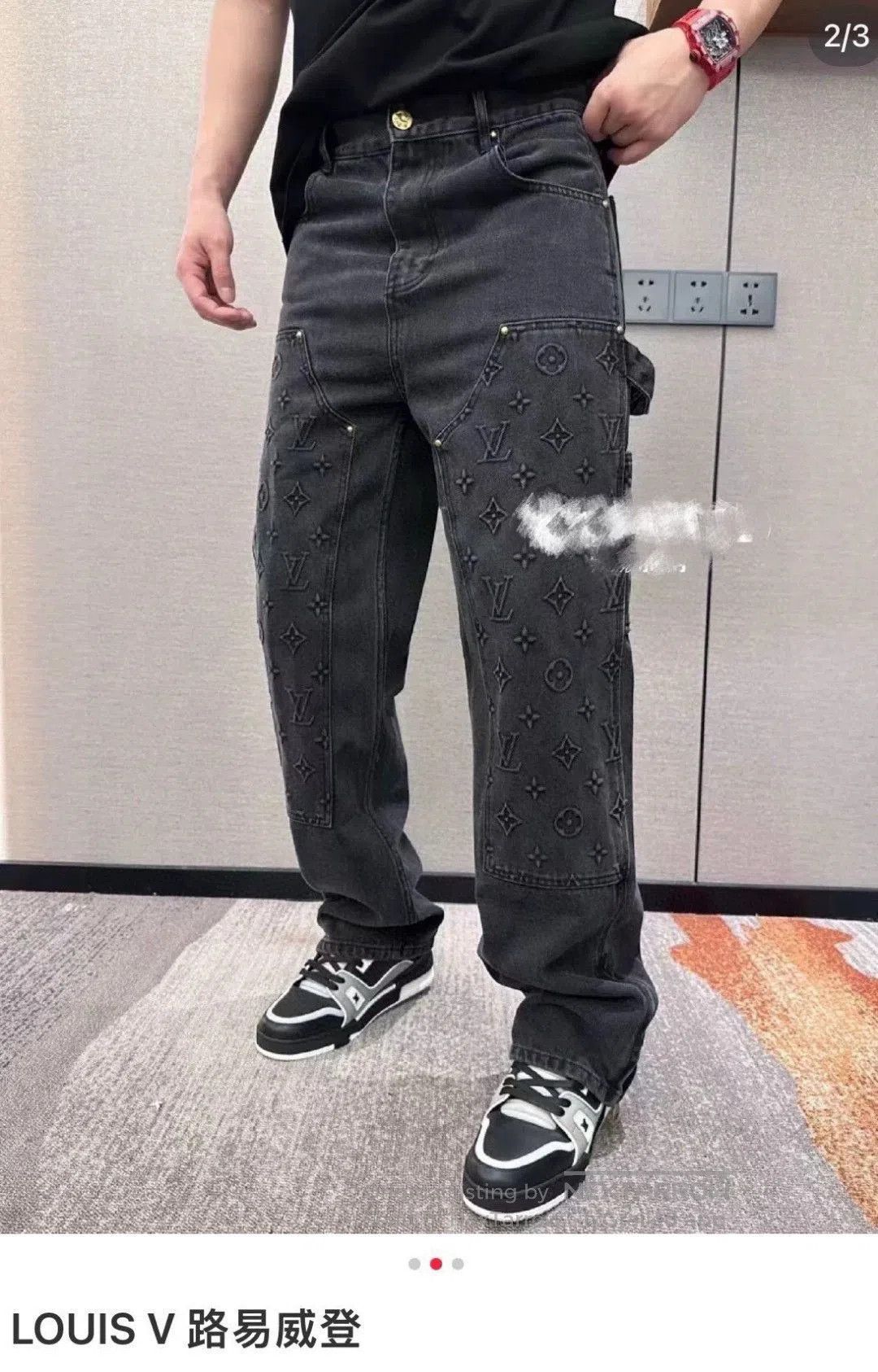 Louis Vuitton lv vintage black denim work pants. Size US 33 - 7 Thumbnail