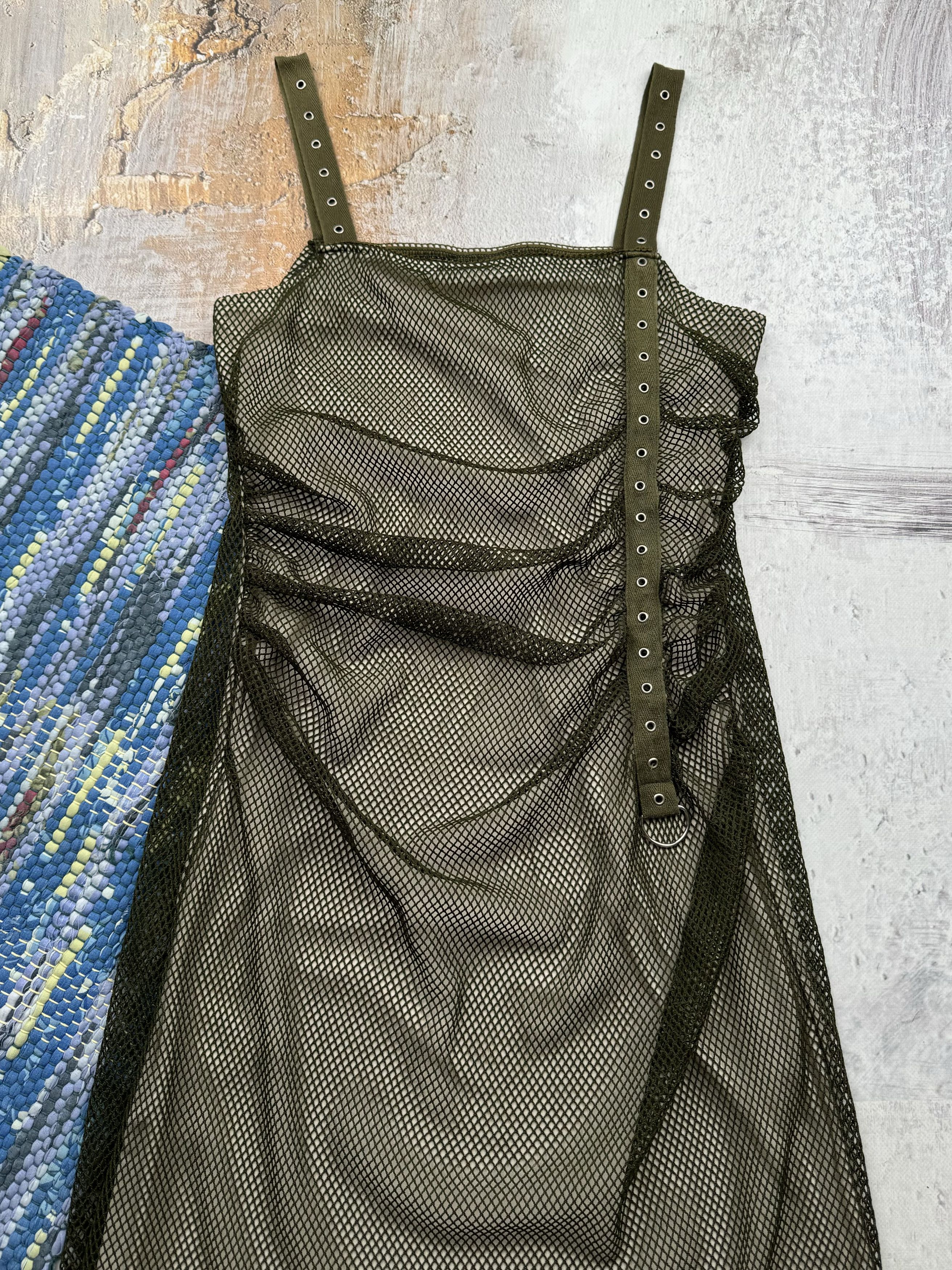 Vintage Vintage Mesh On Top Dress With Bondage A79D15(113) Size S / US 4 / IT 40 - 2 Thumbnail