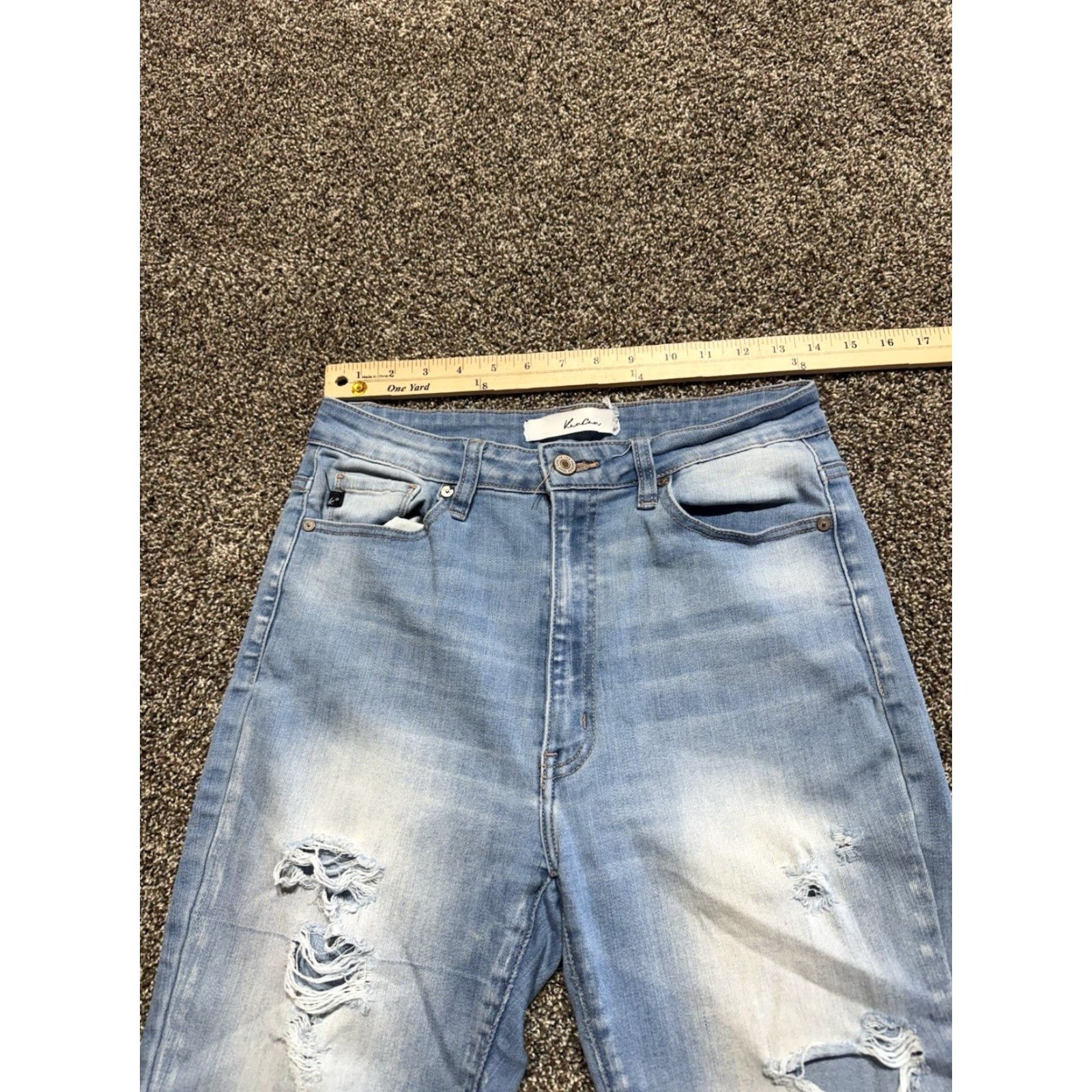 Vintage Kancan Women's Jeans Size 28 Blue Distressed Skinny Denim Lot Of 2 - 9/28 Size 28" / US 6 / IT 42 - 5 Thumbnail