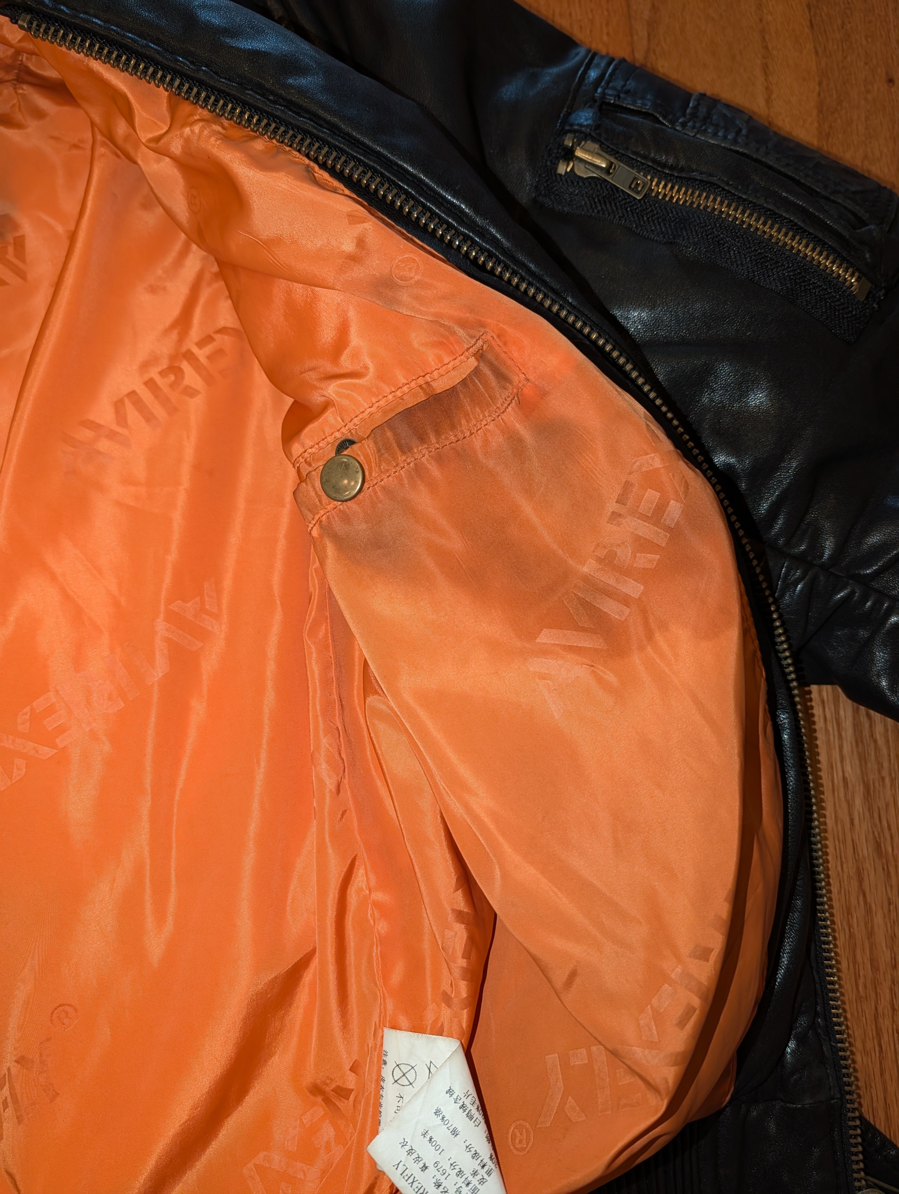 Avirex Vintage 2010 Avirex Fly Armed Force A1702 Leather Jacket Size US XXL / EU 58 / 5 - 8 Thumbnail