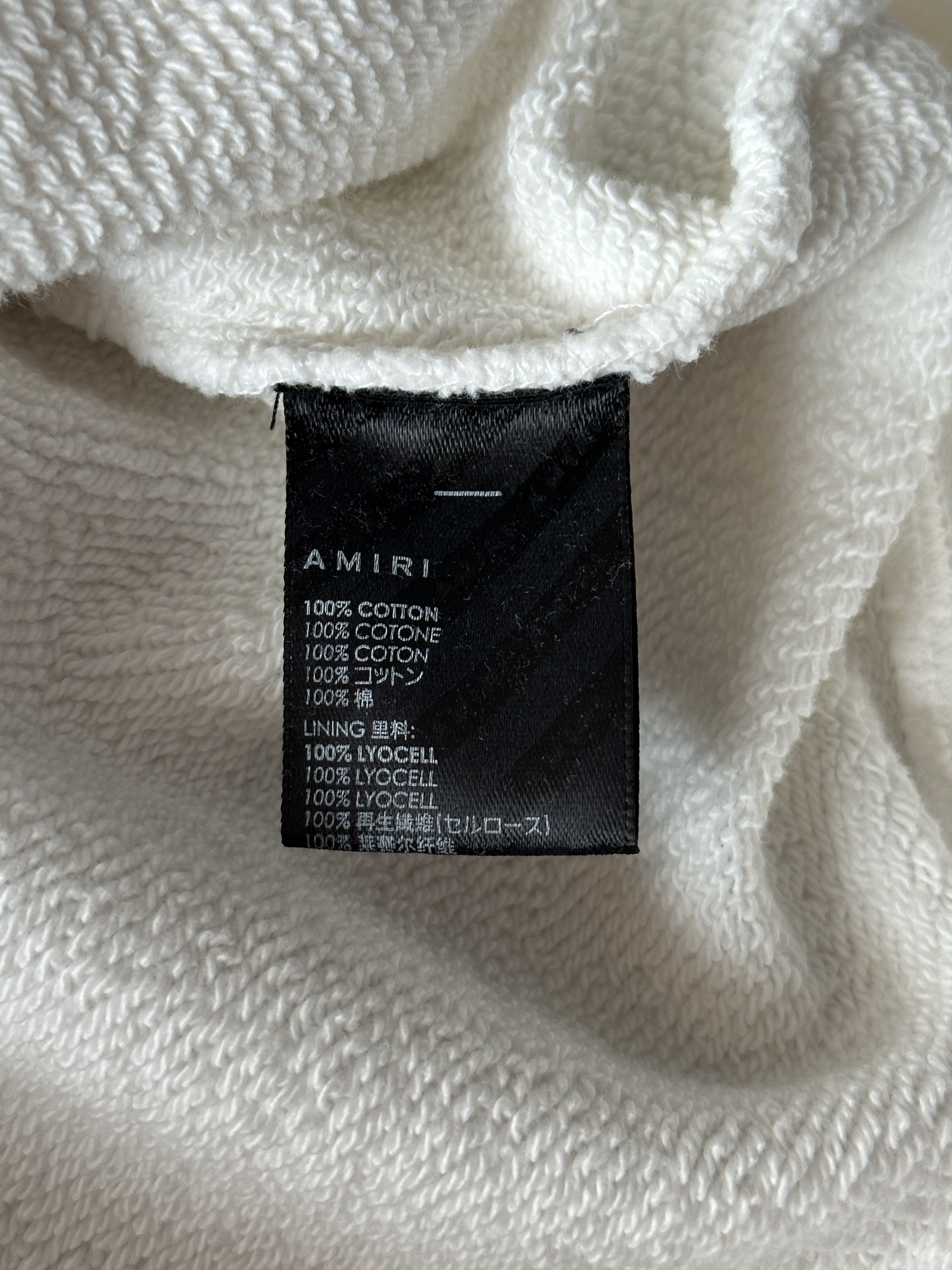 Amiri Amiri White & Black 22 Distressed Logo Hoodie Size US L / EU 52-54 / 3 - 4 Thumbnail